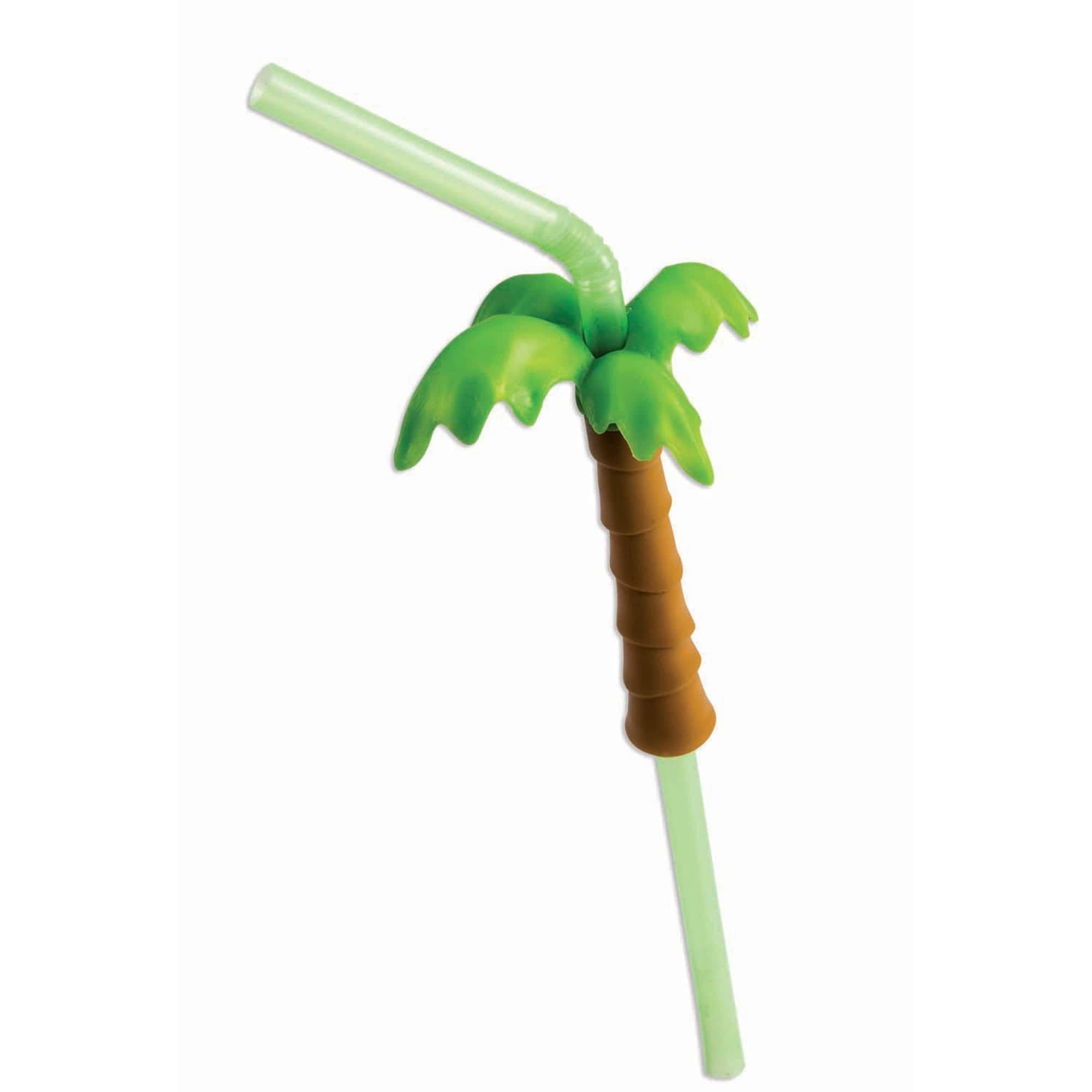 Palm Tree Straws, 3 ct