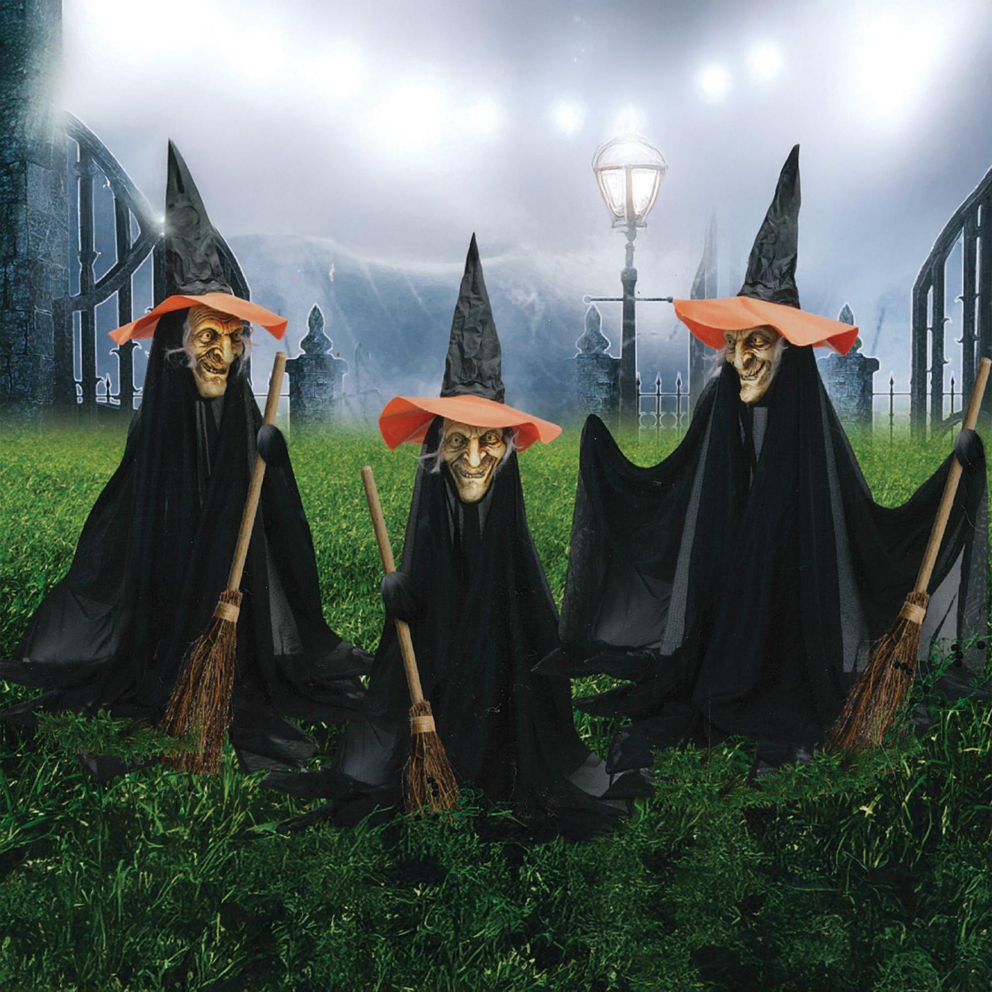 34-inch Witch Trio Lawn Decoration
