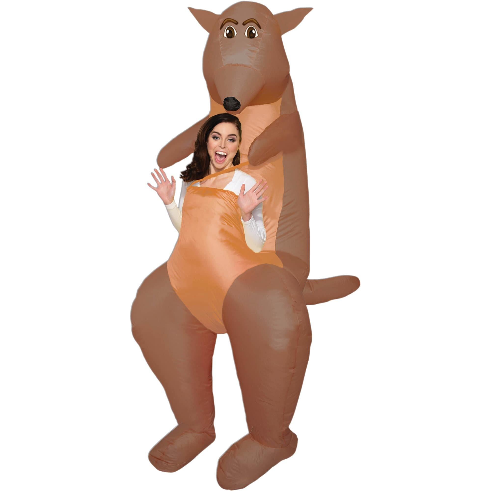 Adult Joey in the Pouch Kangaroo Inflatable Costume