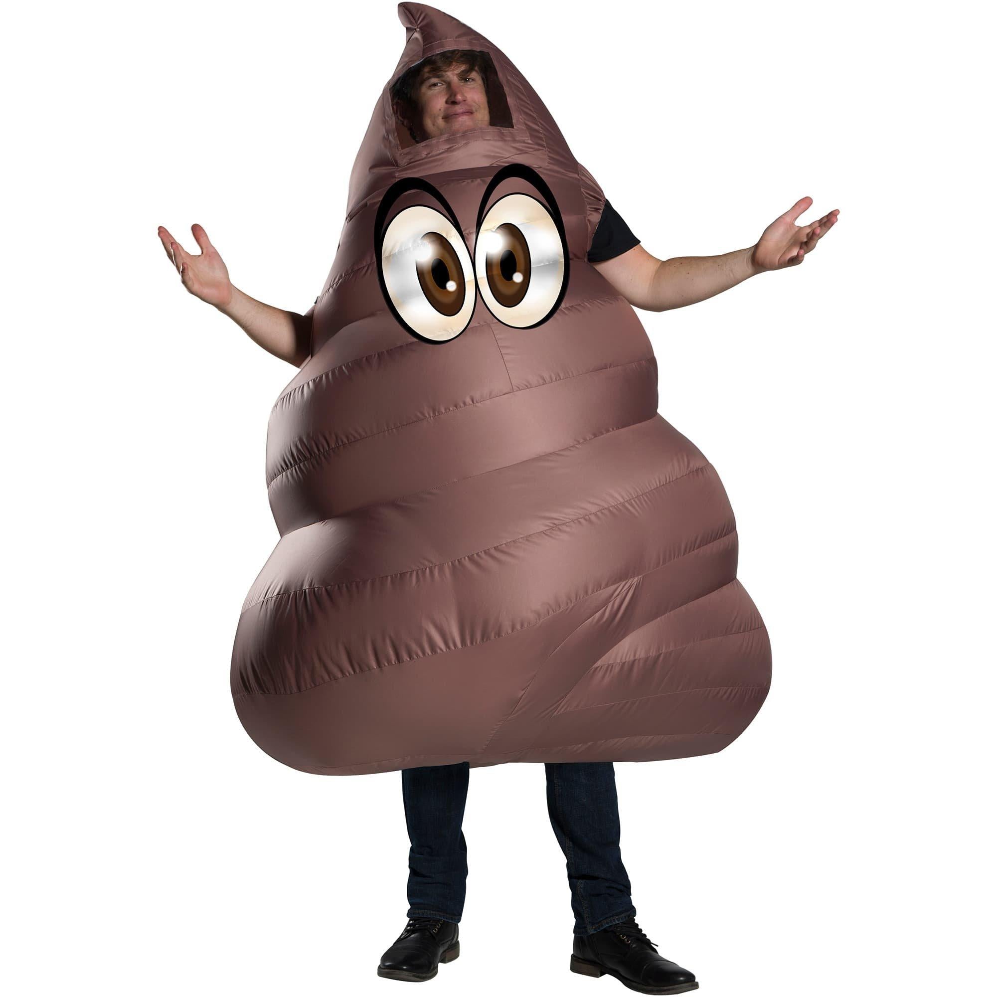Adult Poop Emoji Inflatable Costume