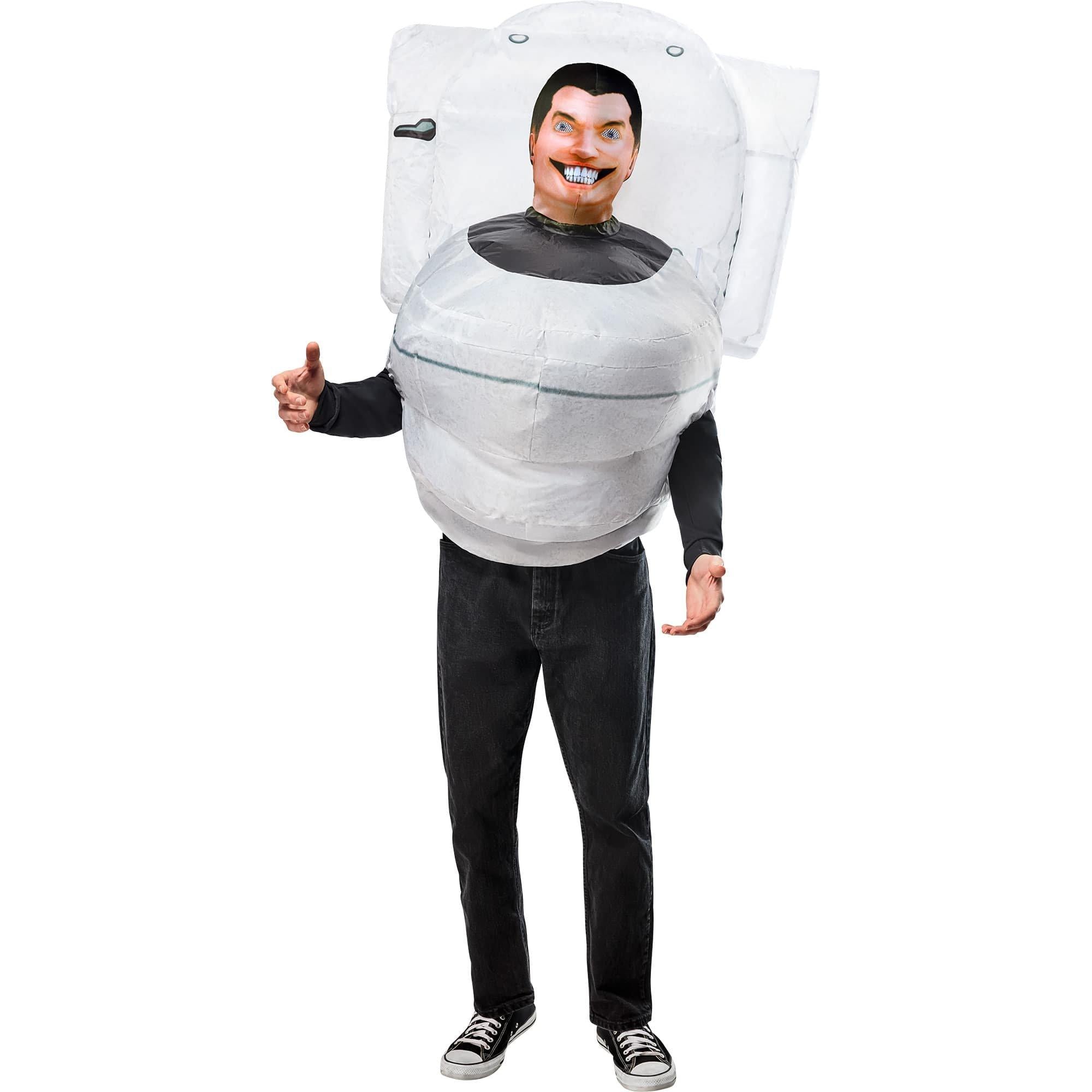 Adult Skibidi Toilet Inflatable Costume with Mask