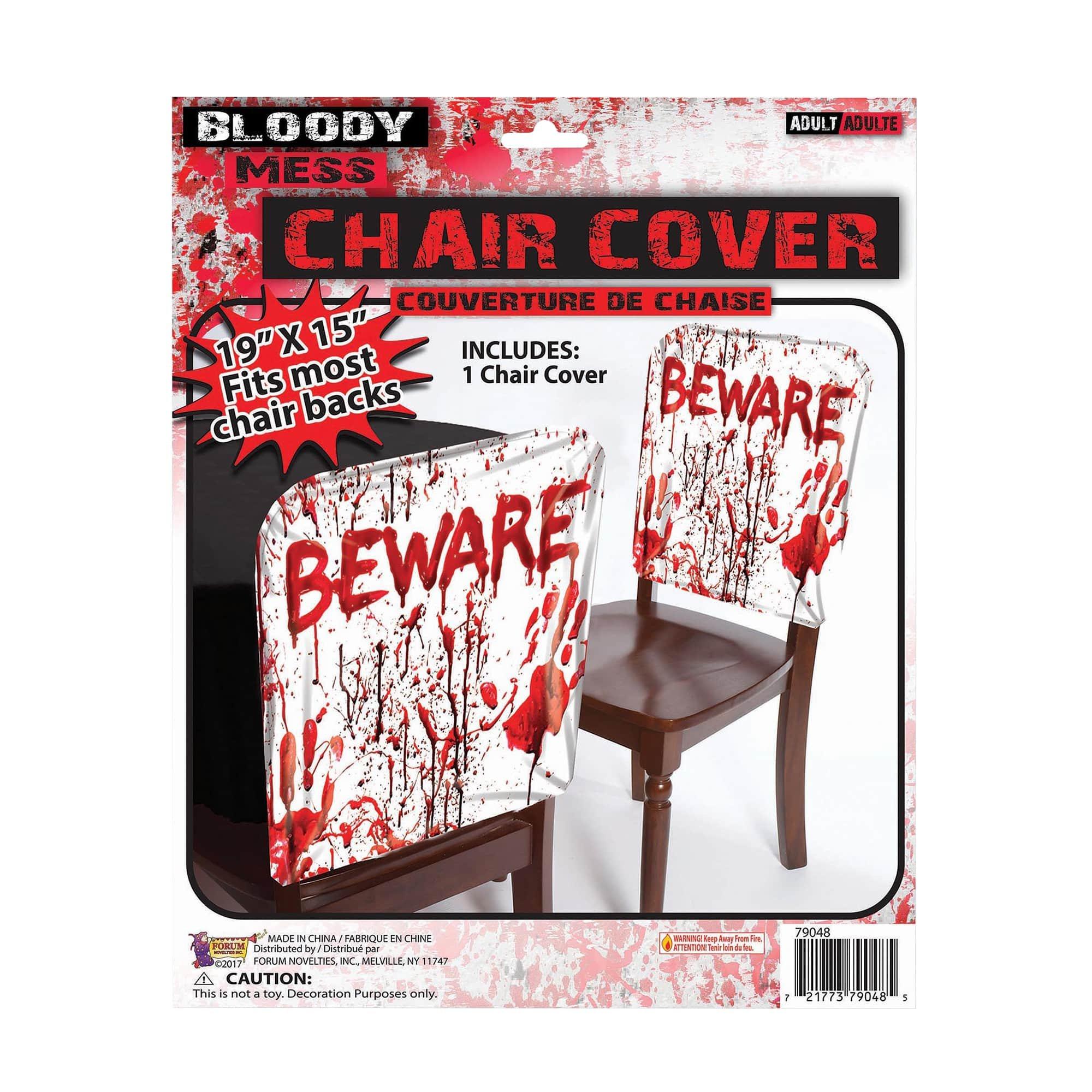 19-inch Bloody Mess Beware Chair Cover