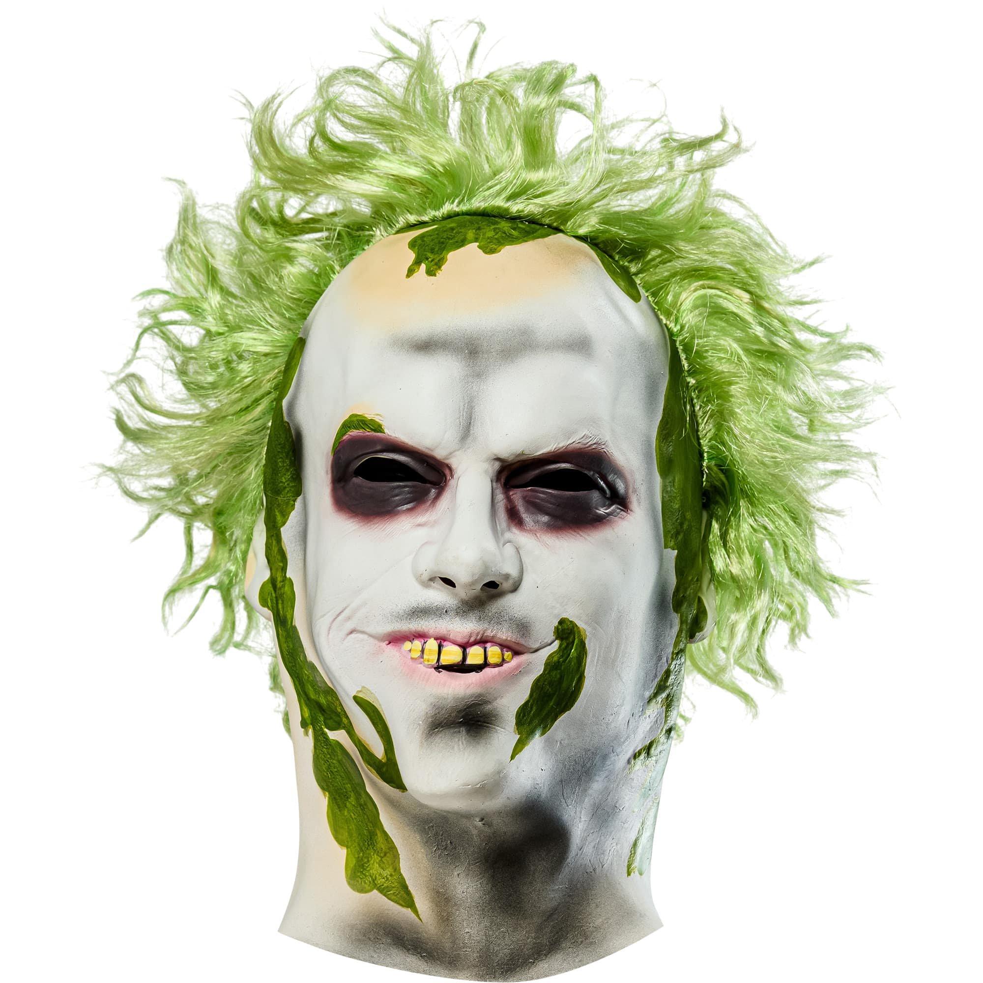 Men's Beetlejuice 2 Overhead Latex Mask with Hair