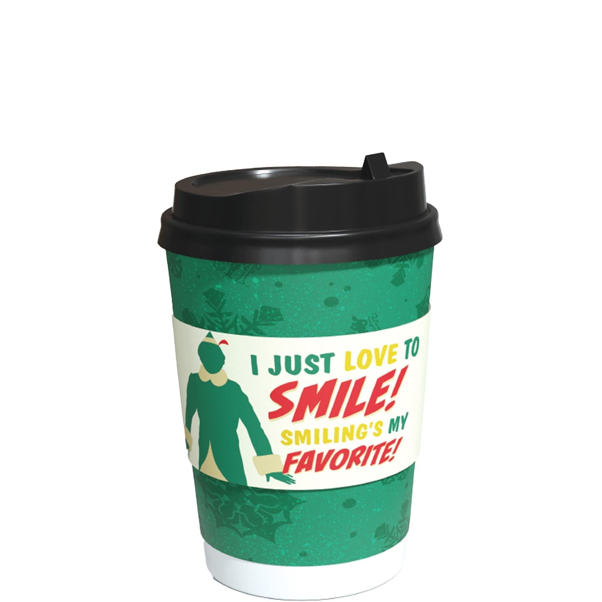 Elf Disposable Coffee Cup with Lid, 16oz, 10ct