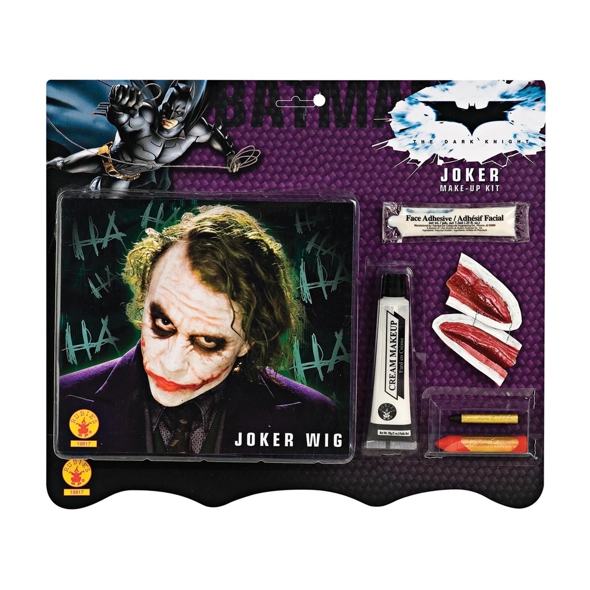 Men's The Dark Knight Joker Wig and Makeup Accessory Set