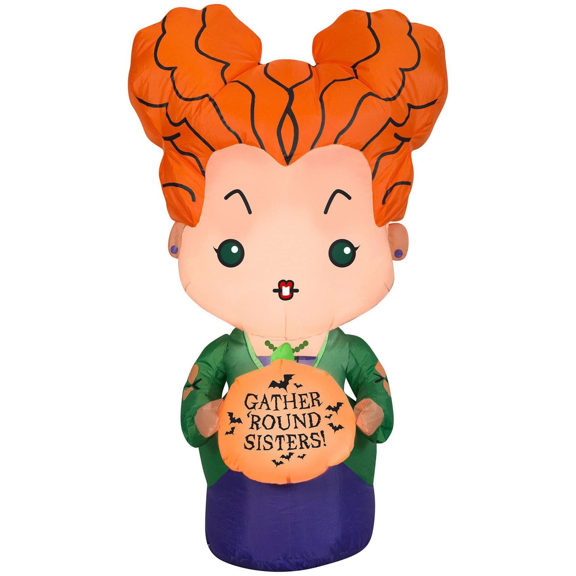 3.5 Foot Hocus Pocus Winifred Sanderson Light Up Halloween Inflatable Lawn Decoration