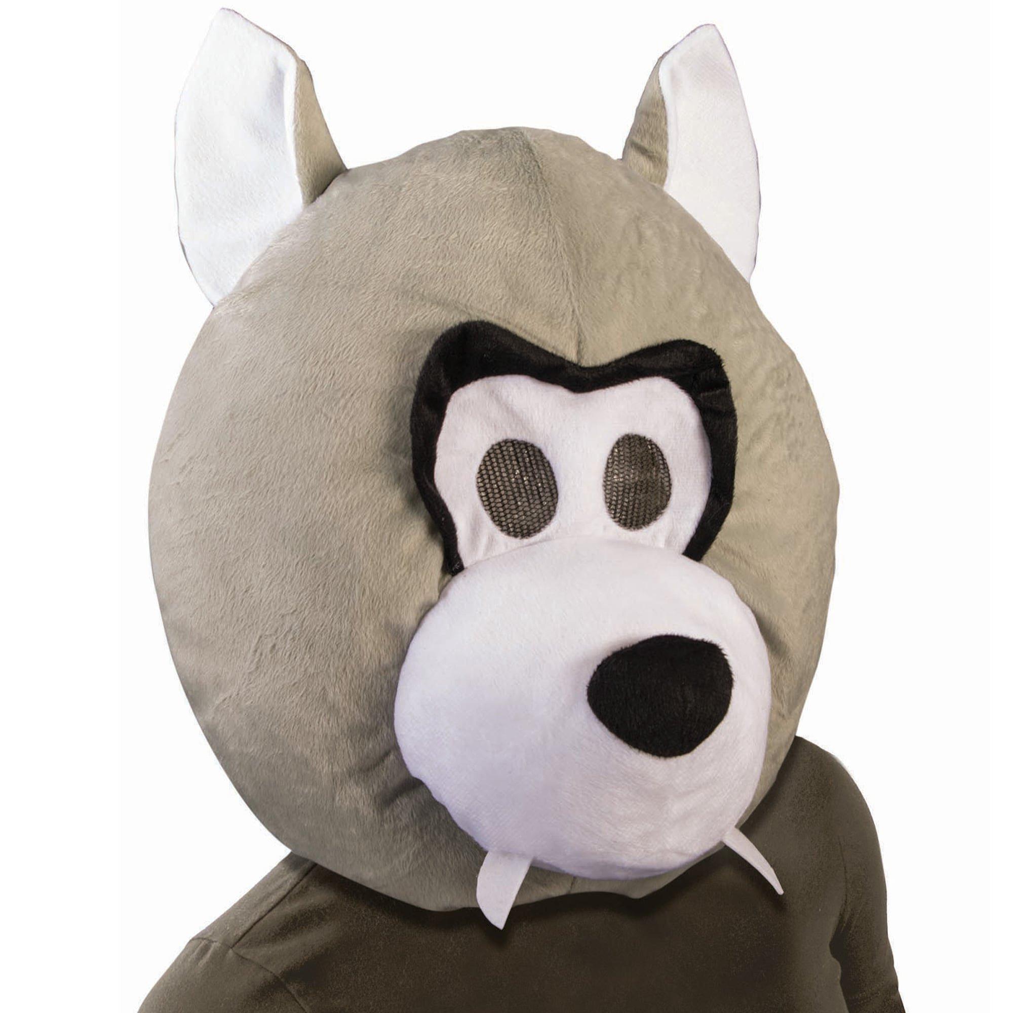 Adult Wolf Mascot Head Costume Mask