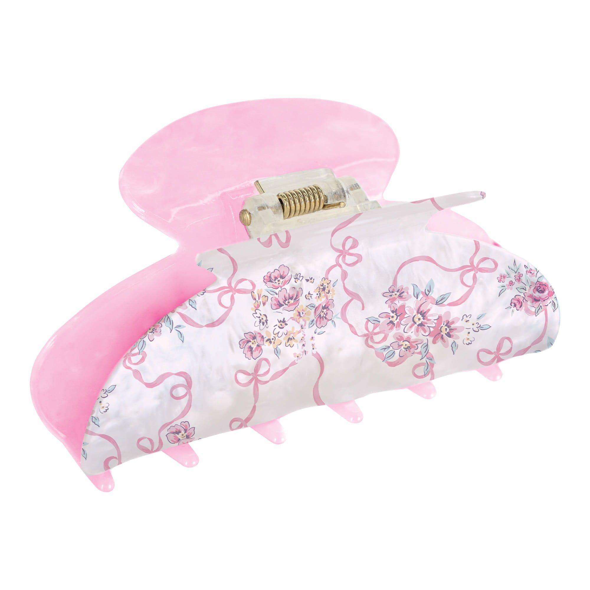 Ribbon and Rose Hair Clip