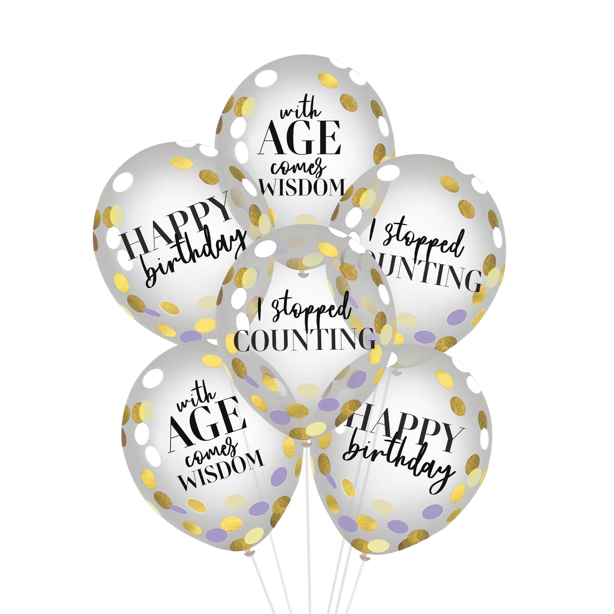 Party Of The Ages Latex Balloons, 6ct
