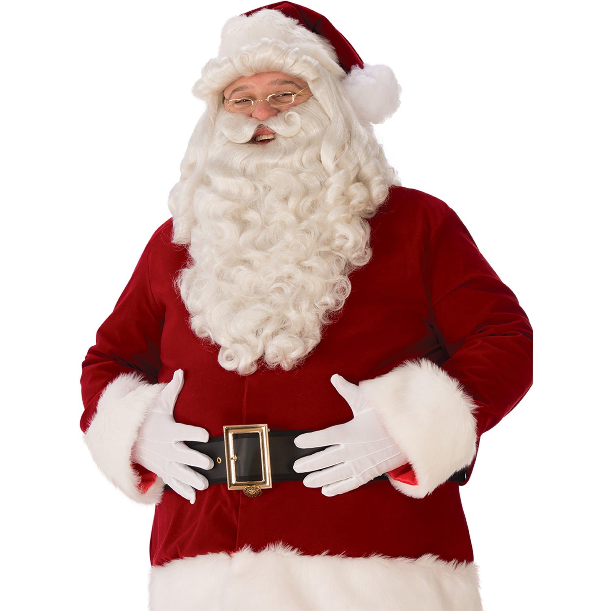 Men's White Santa Beard and Wig Set - Ultra Premium