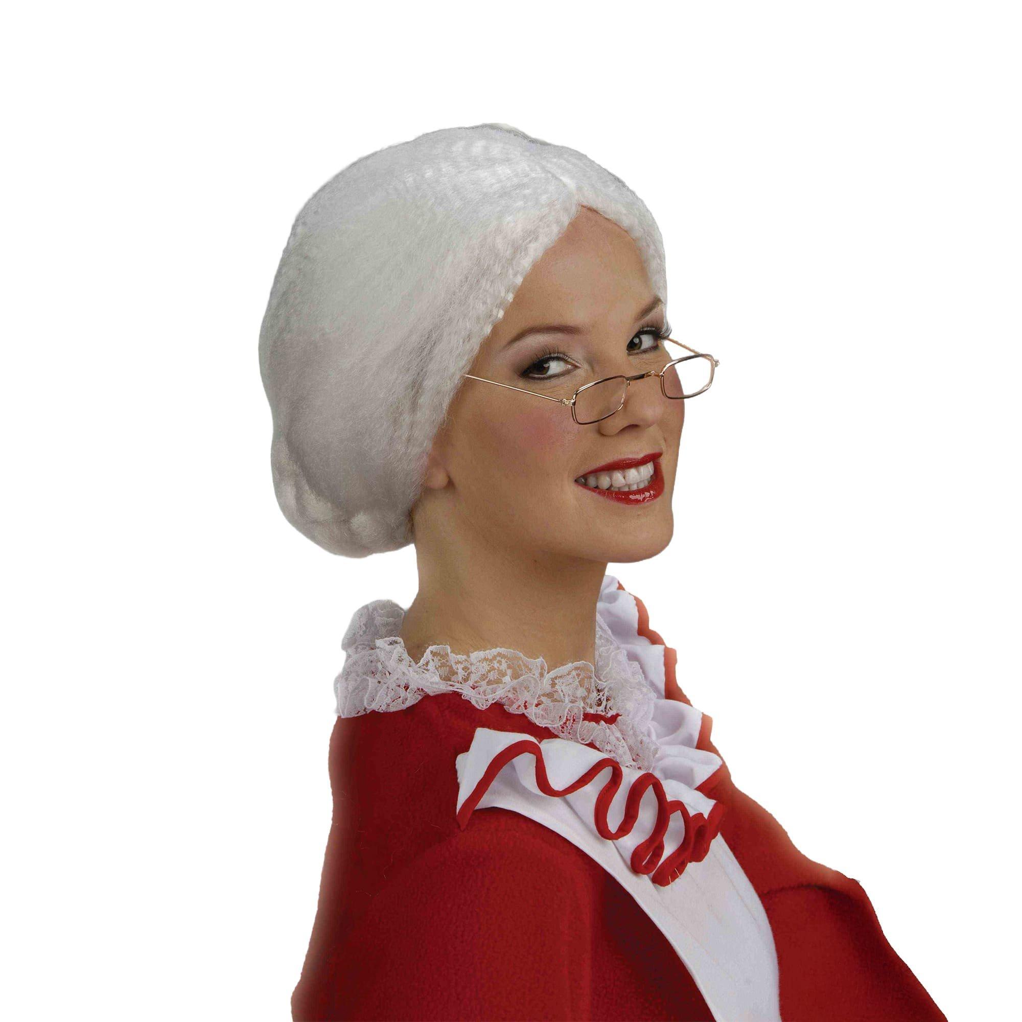 Women's White Miss Santa Wig