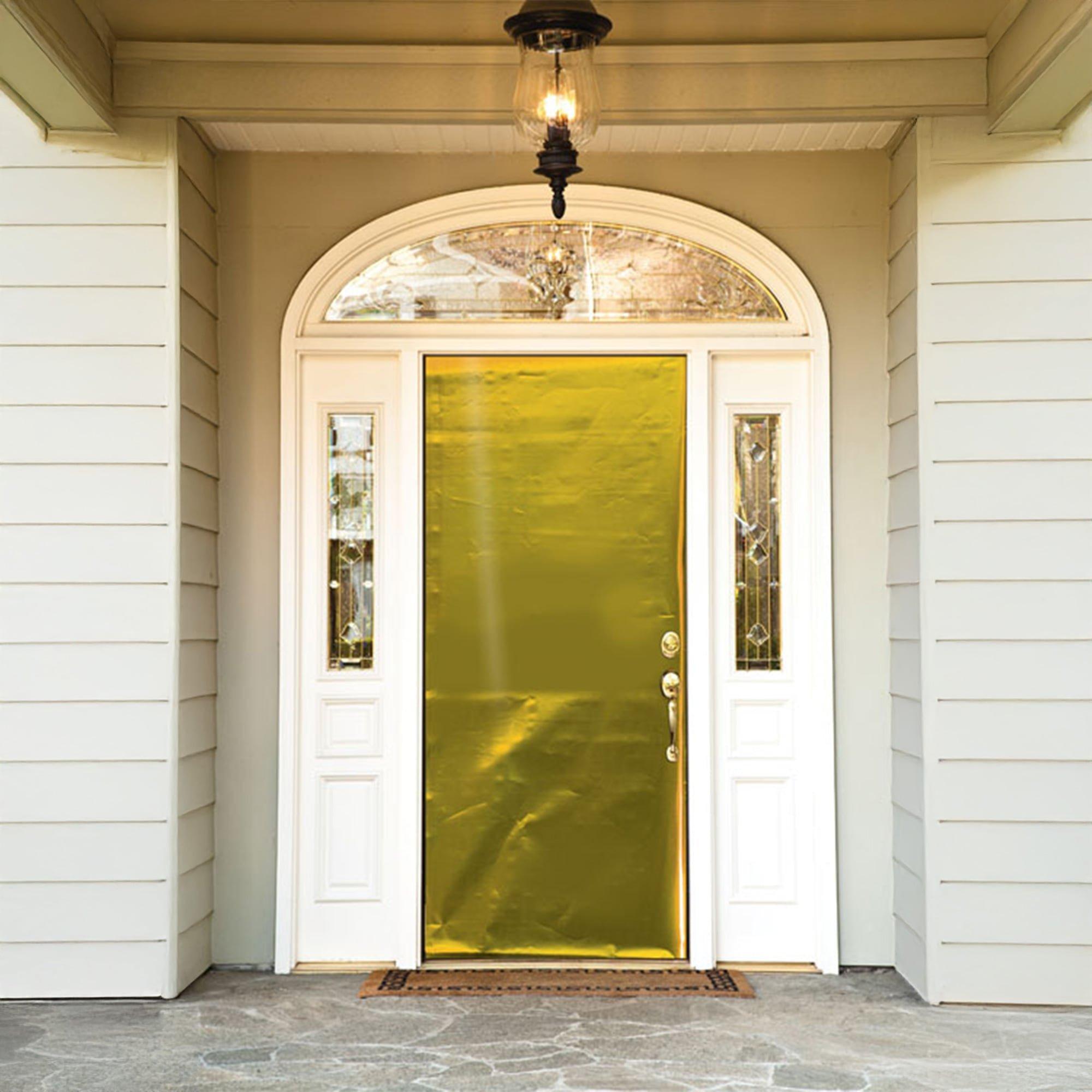 Metallic Holiday Door Cover-Gold