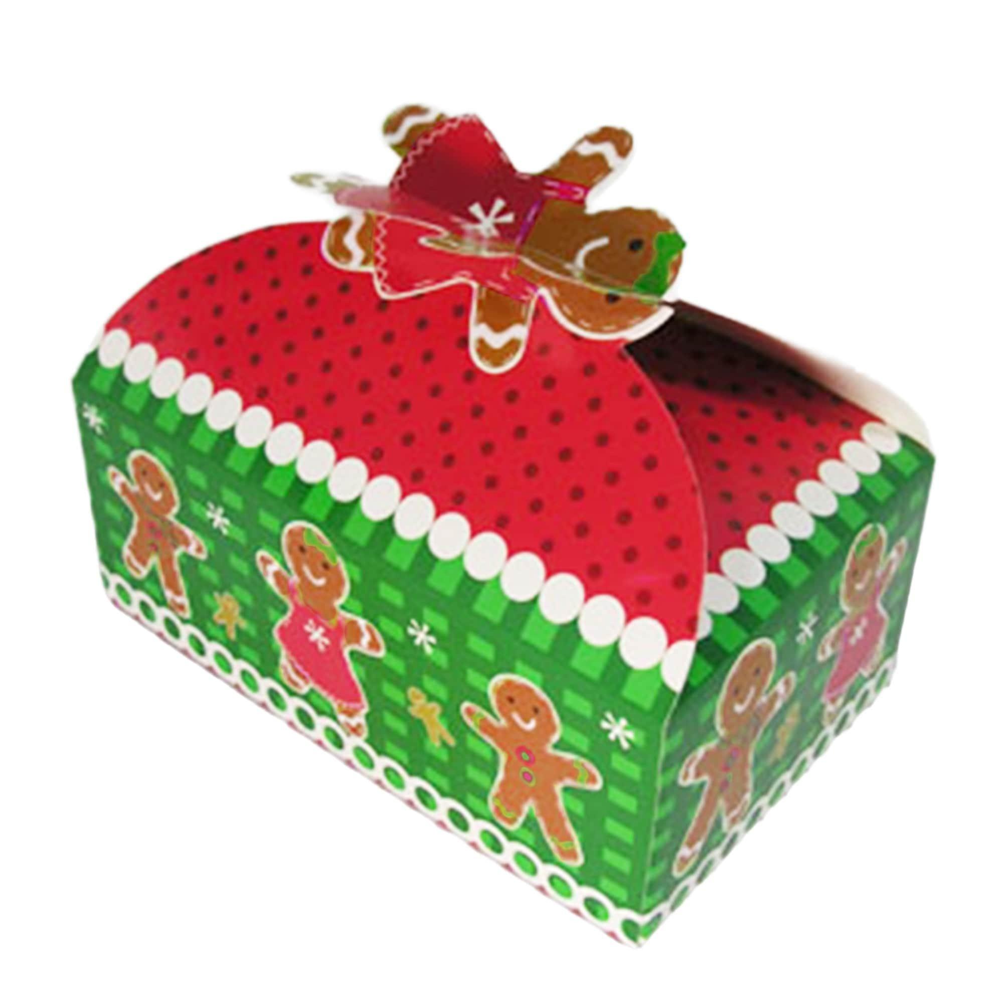 Gingerbread Christmas Bakery Box ?C Holiday Treat Box for Cookies & Cupcakes