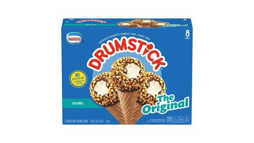 Drumstick Original Sundae Cone Vanilla (4.6 oz x 8 ct)