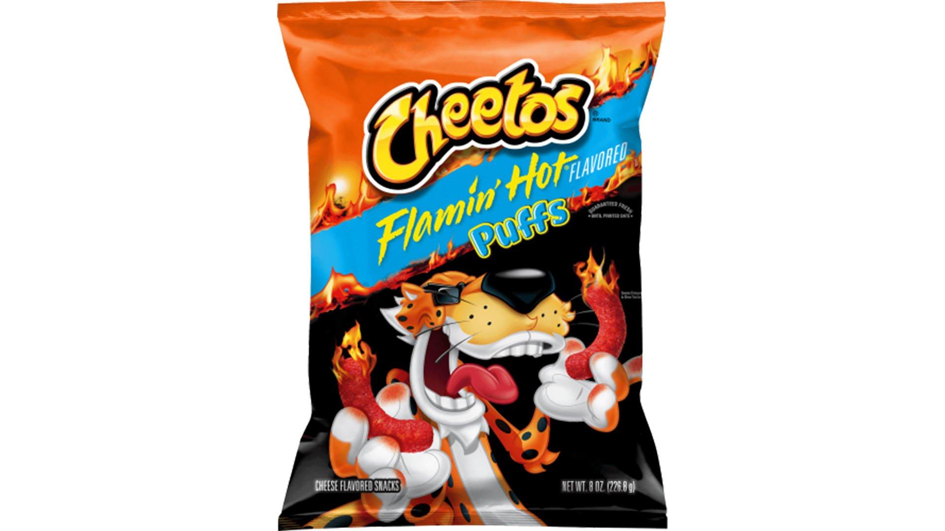 Cheetos Puffs Flamin' Hot Cheese Flavored Snacks (8 oz)