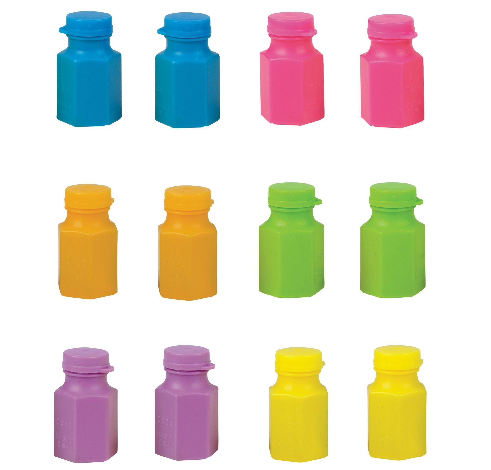 Colorful Mini Bubble Bottles ?C 12ct Party Favors