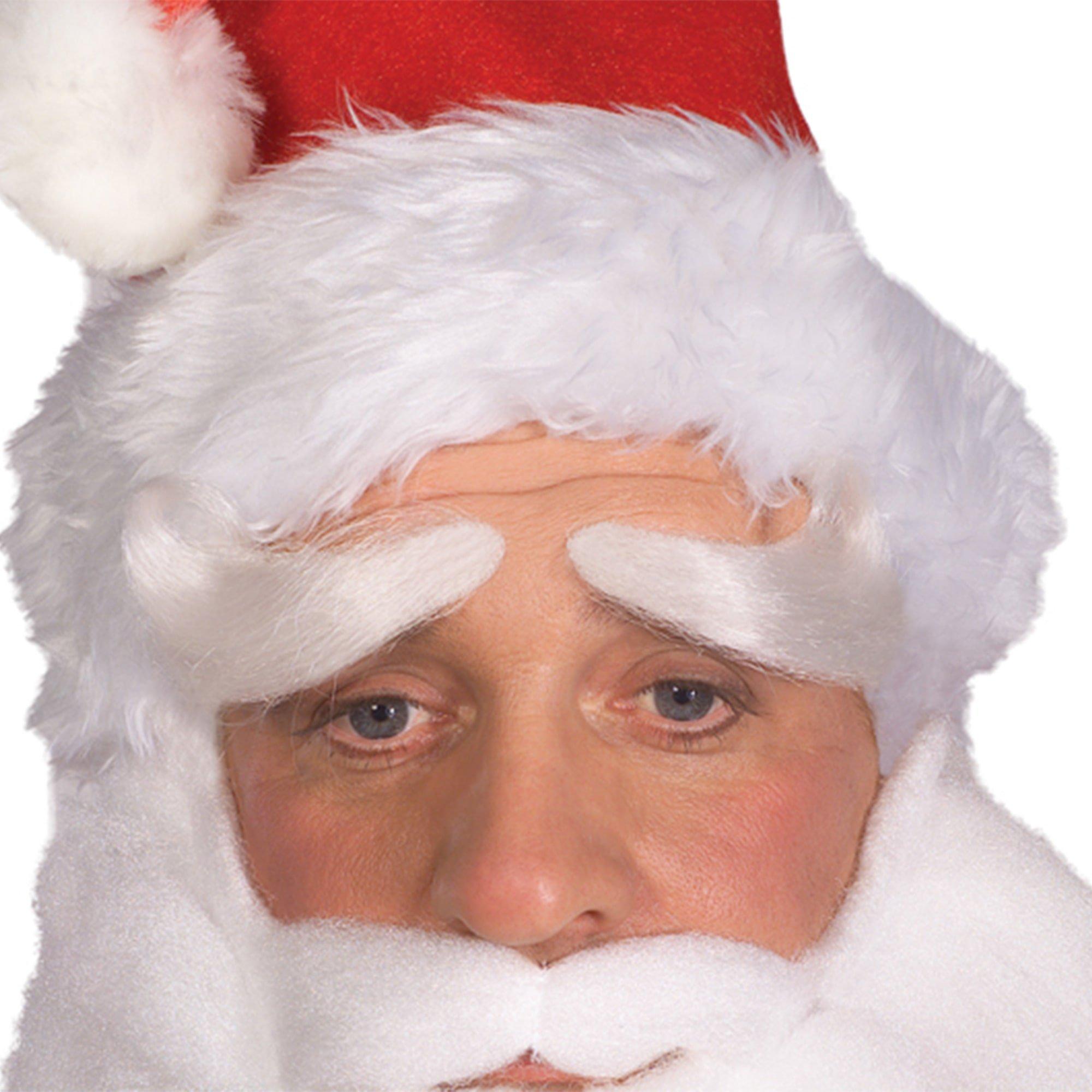 Adult White Santa Eyebrows - Deluxe