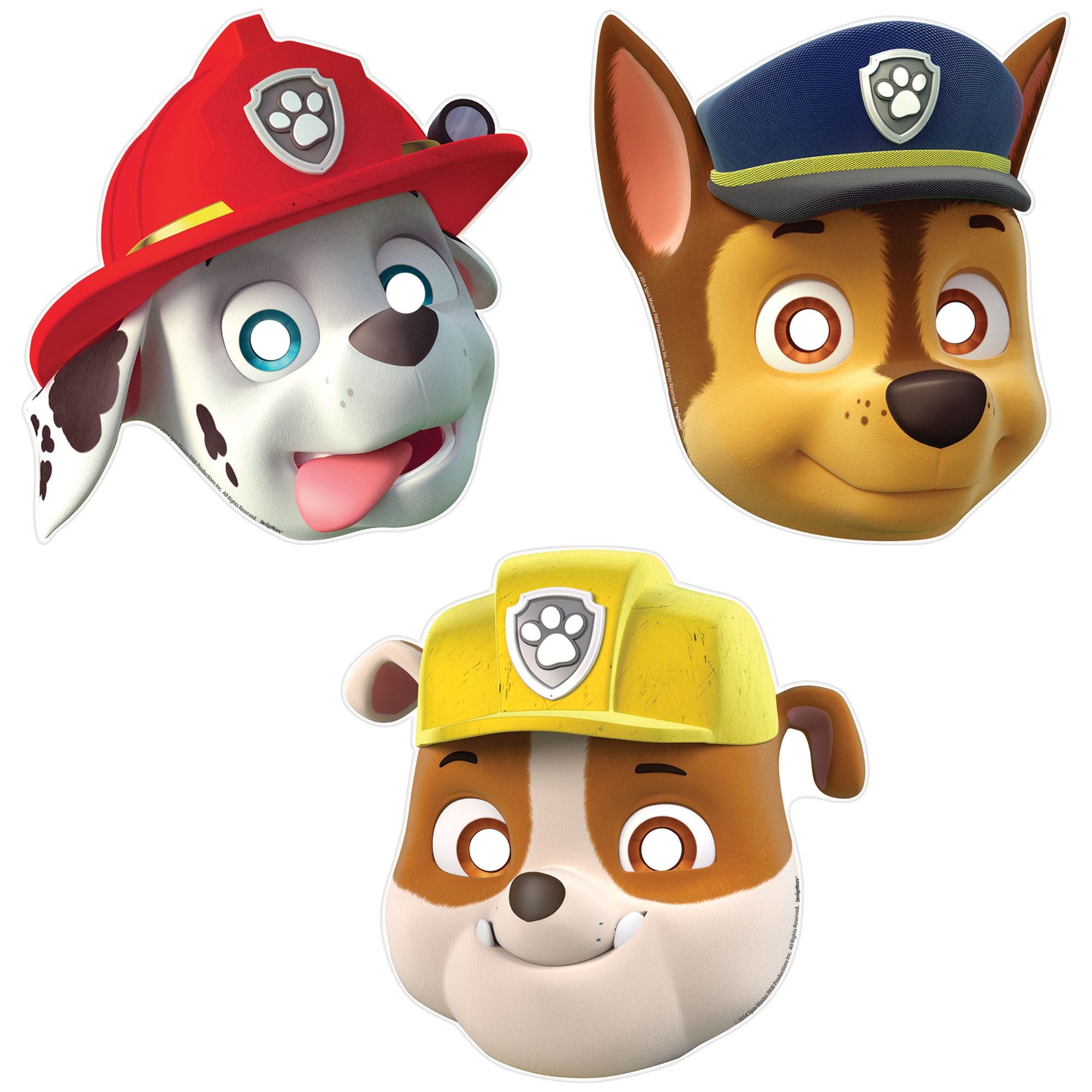 Paw Patrol Paper Masks, 6ct