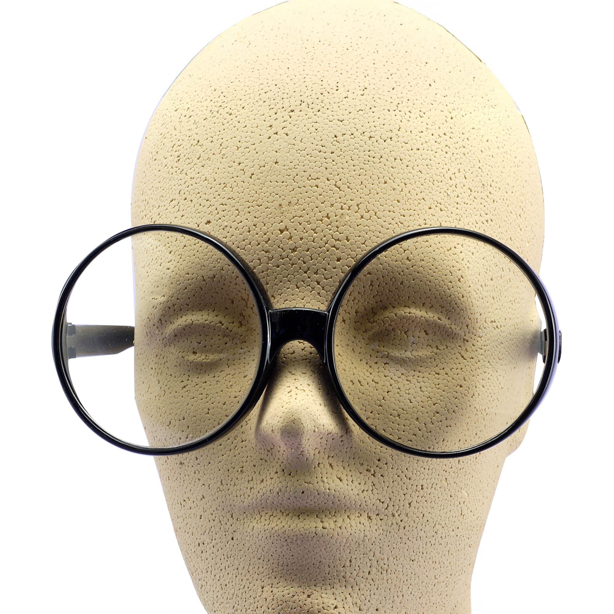 Big Round Black Glasses ?C Adult