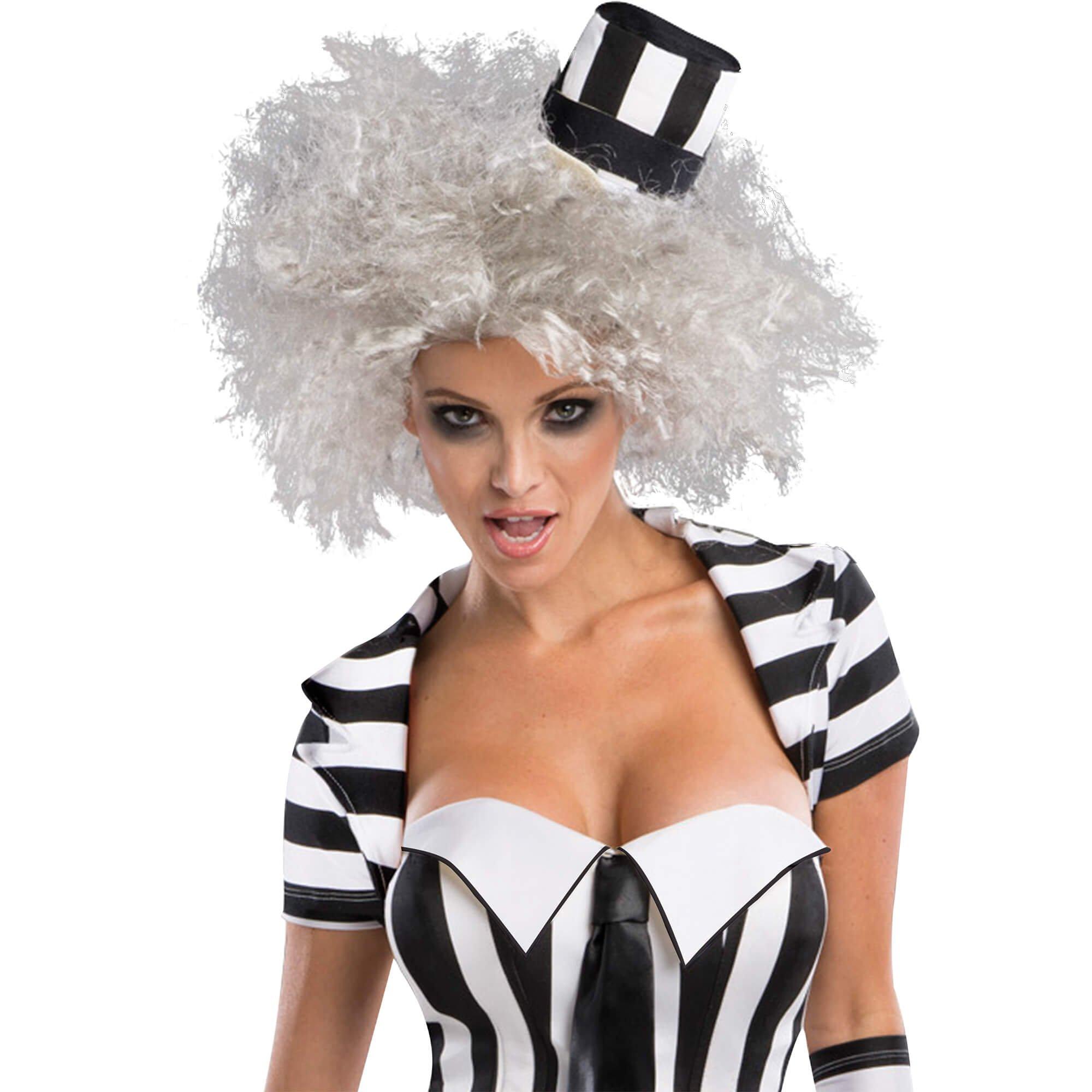 Women's White Beetlejuice Wig