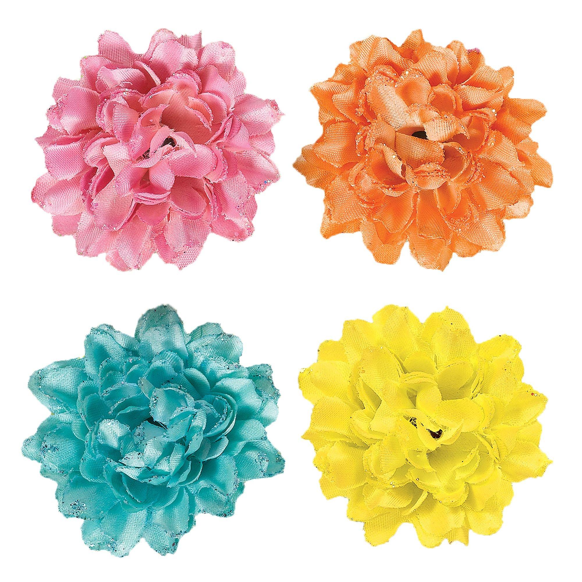 Mini Rose Hair Clips 4ct