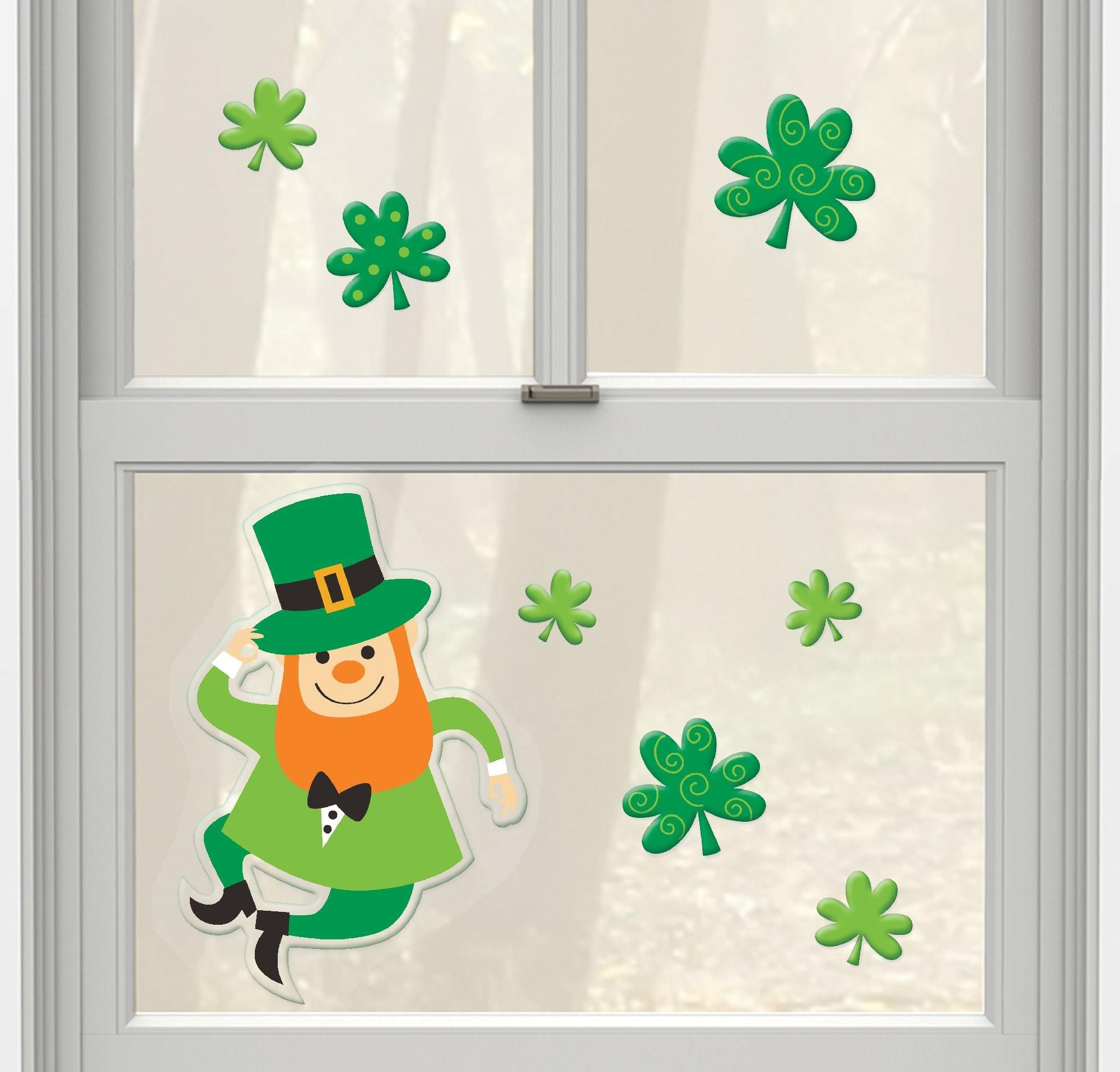 Leprechaun Gel Cling Decals 8ct