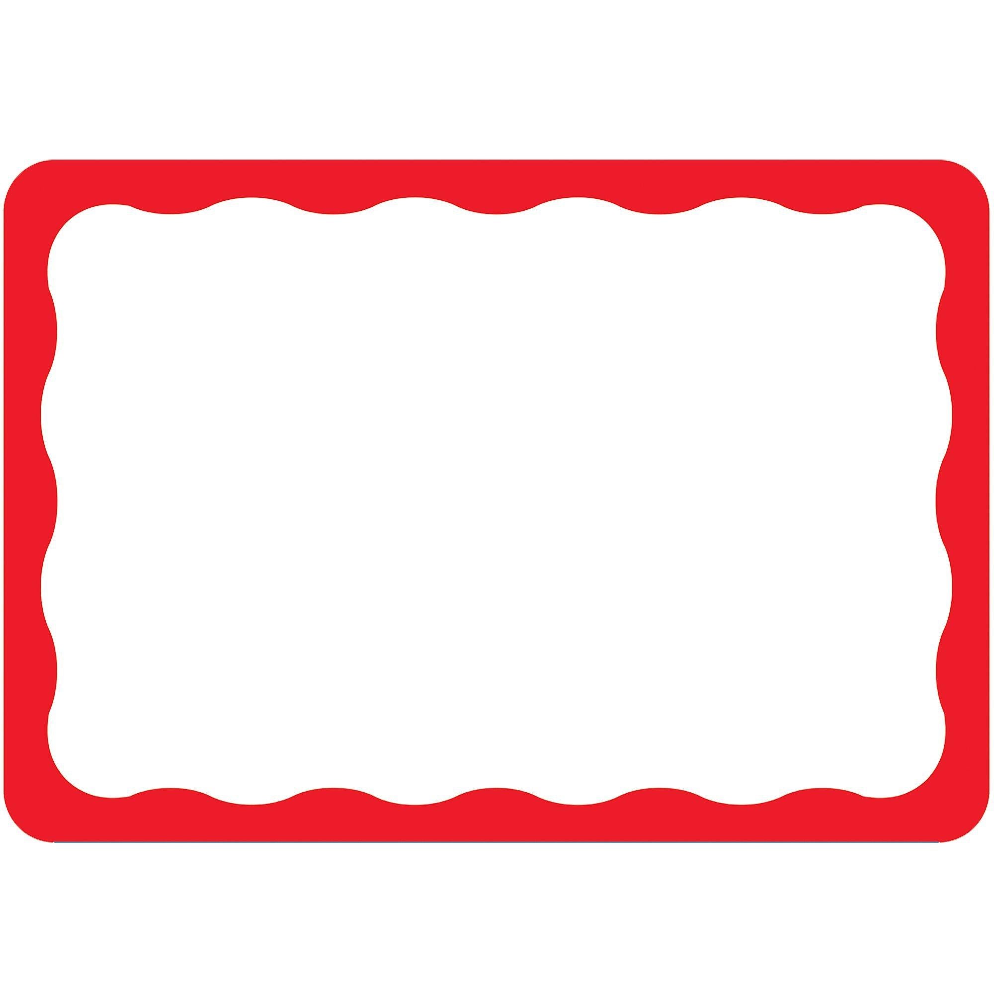 Red Border Name Tags 100ct