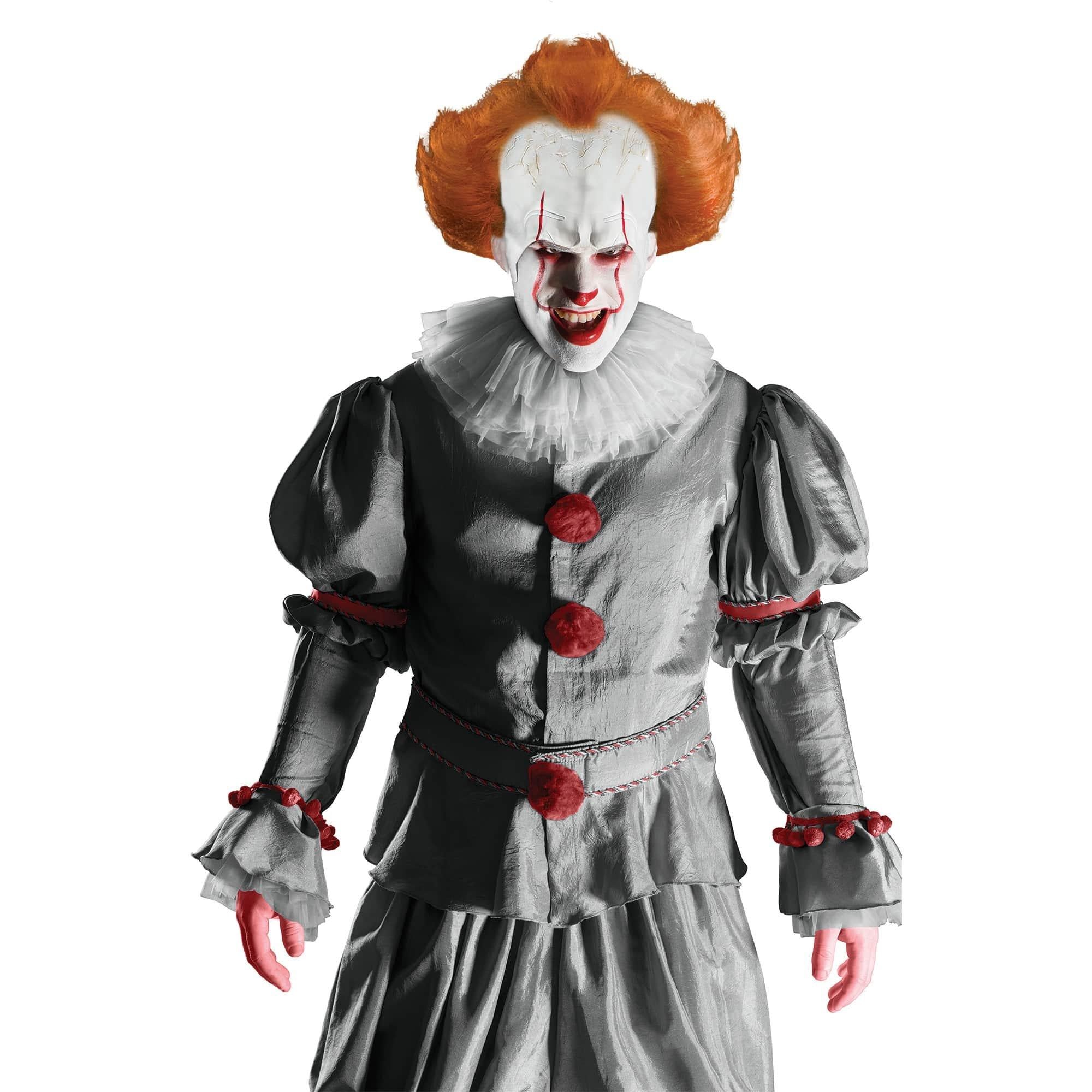Men's It Pennywise Wig with Attached Headpiece- 2017 Movie