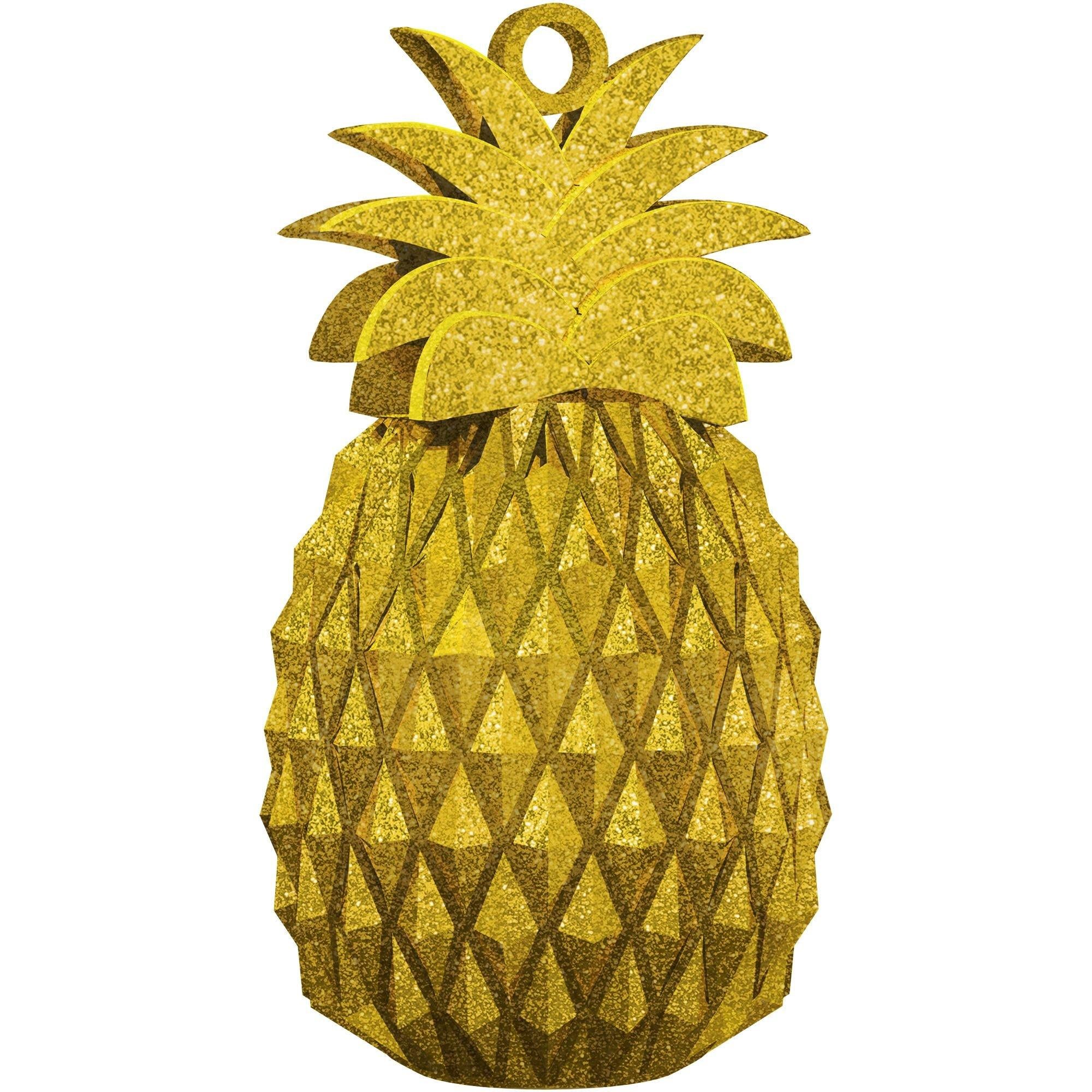 Gold Glitter Pineapple Balloon Weight, 5oz