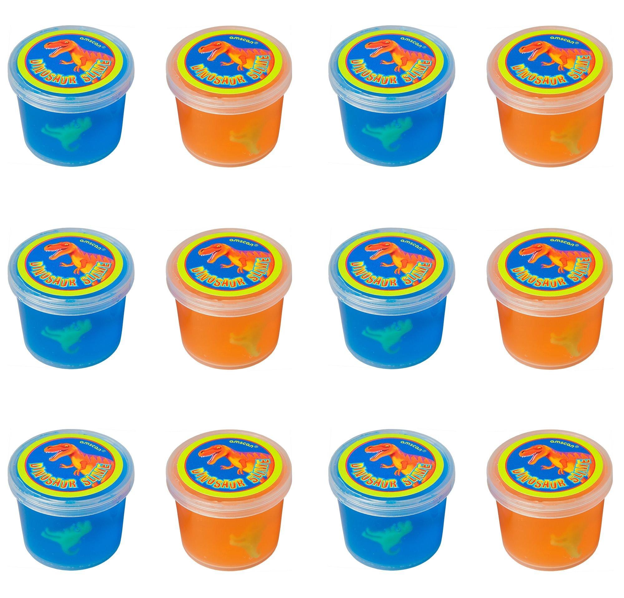Dinosaur Putty Party Favors for Kids with Toy Surprise, 12ct