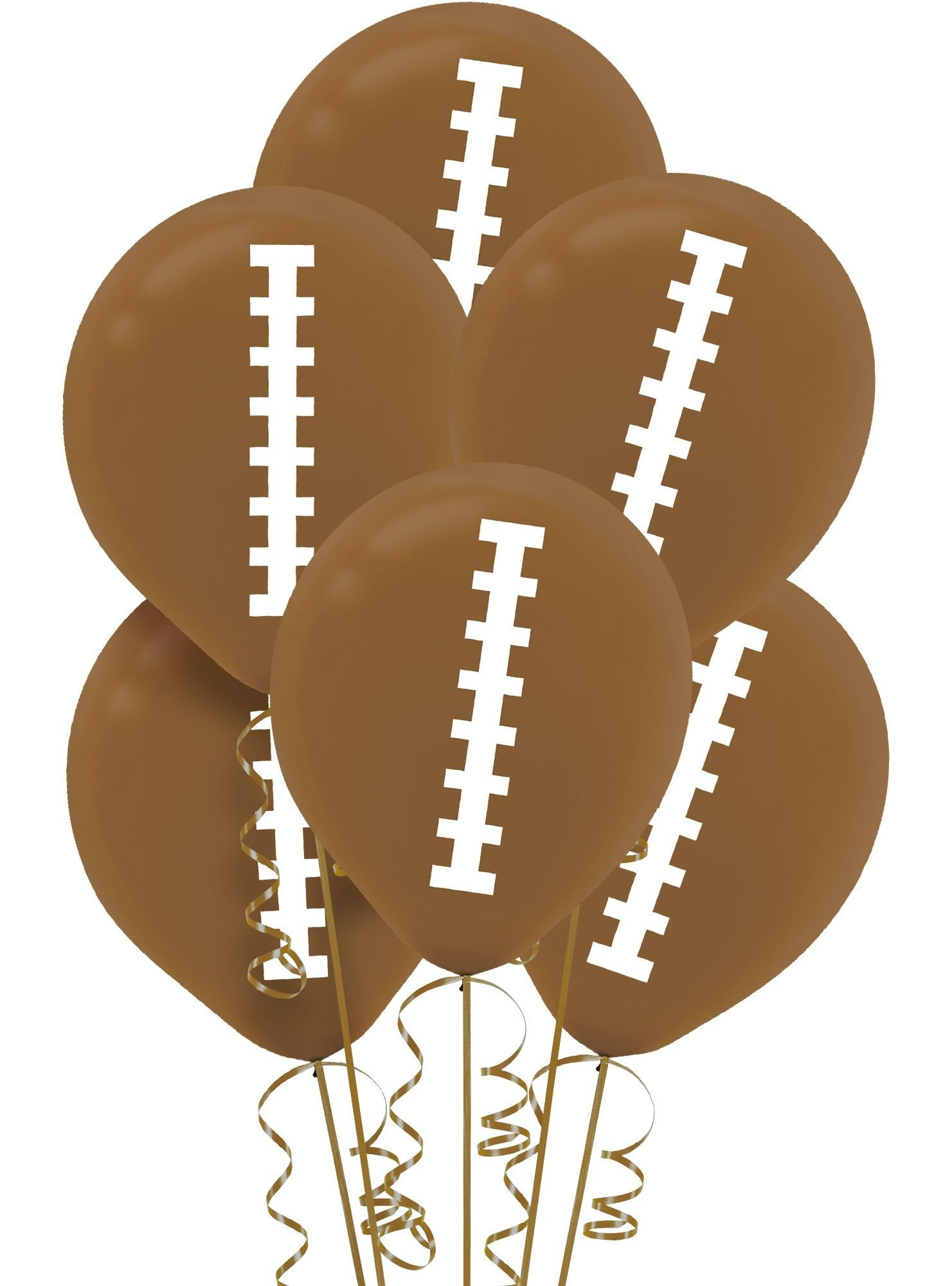 Football Latex Balloons, 12in, 6ct