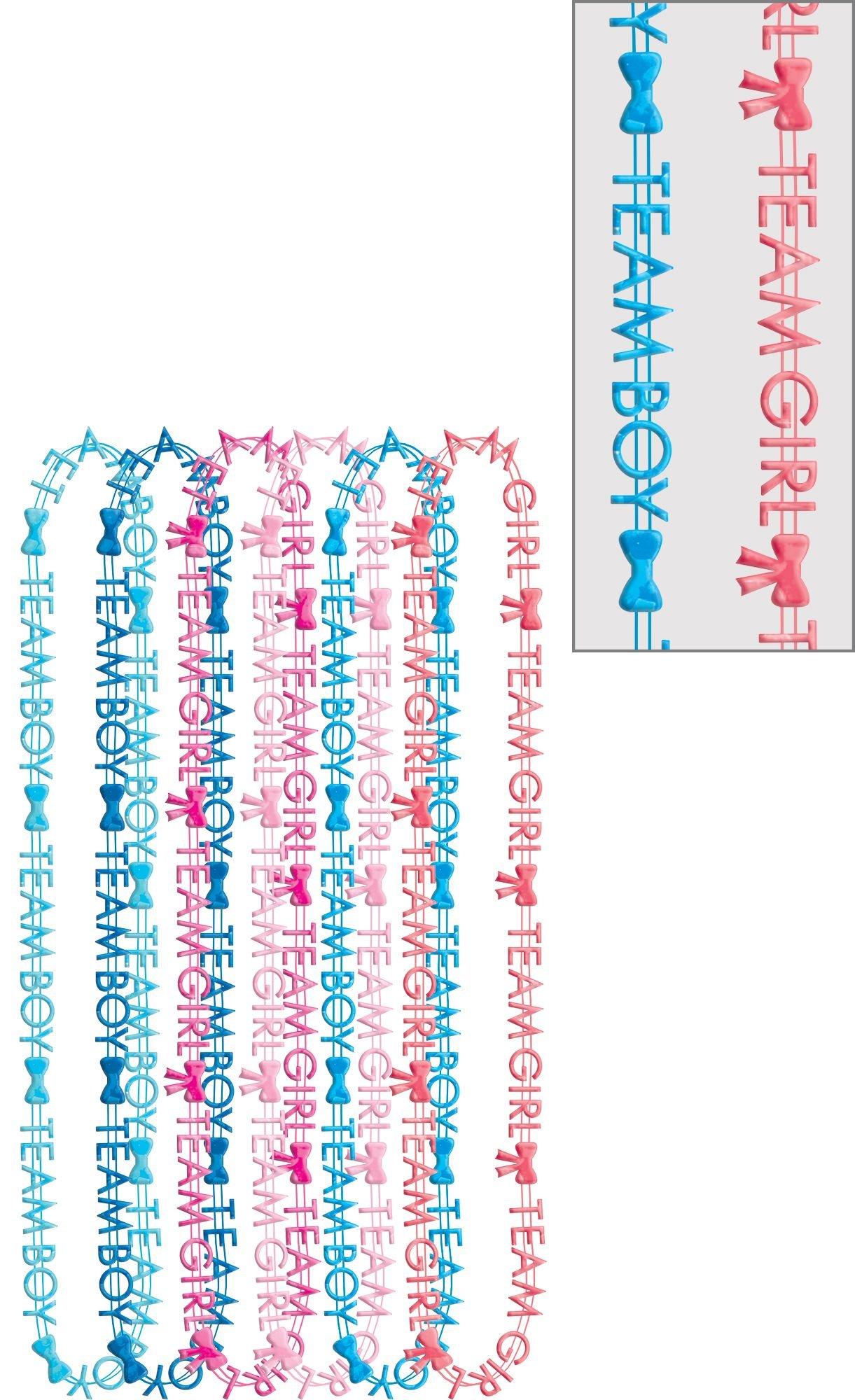 Team Boy & Team Girl Bead Necklaces 10ct