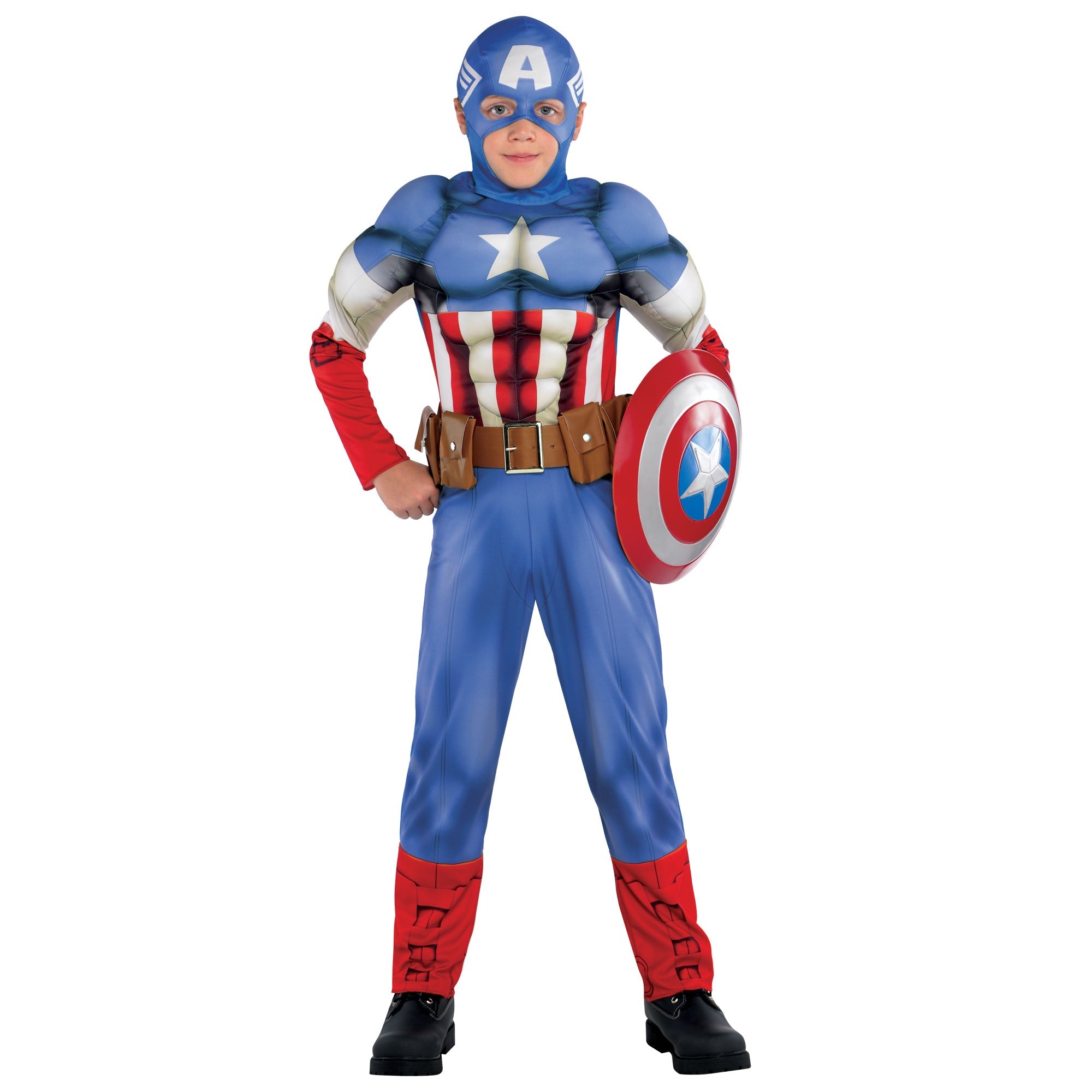 Marvel Captain America Deluxe Muscle Costume for Boys