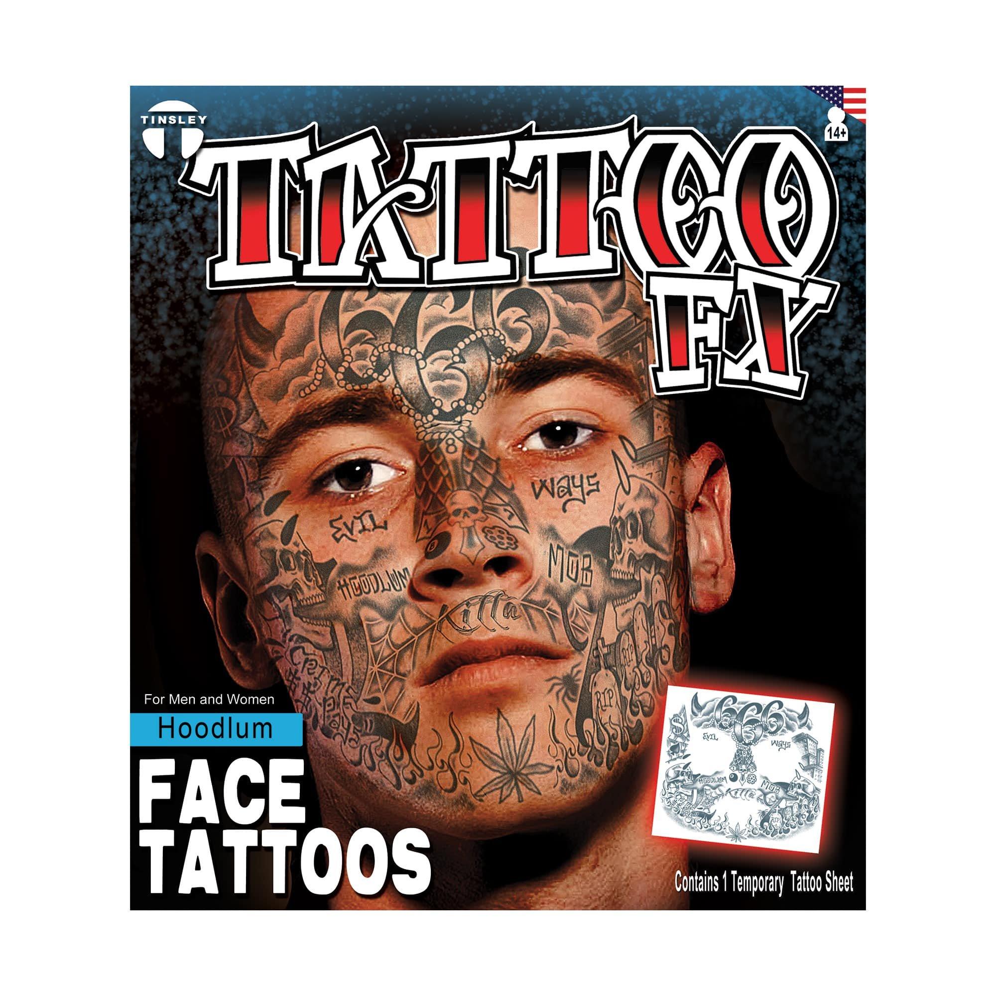 Hoodlum Face Tattoos 1 Sheet