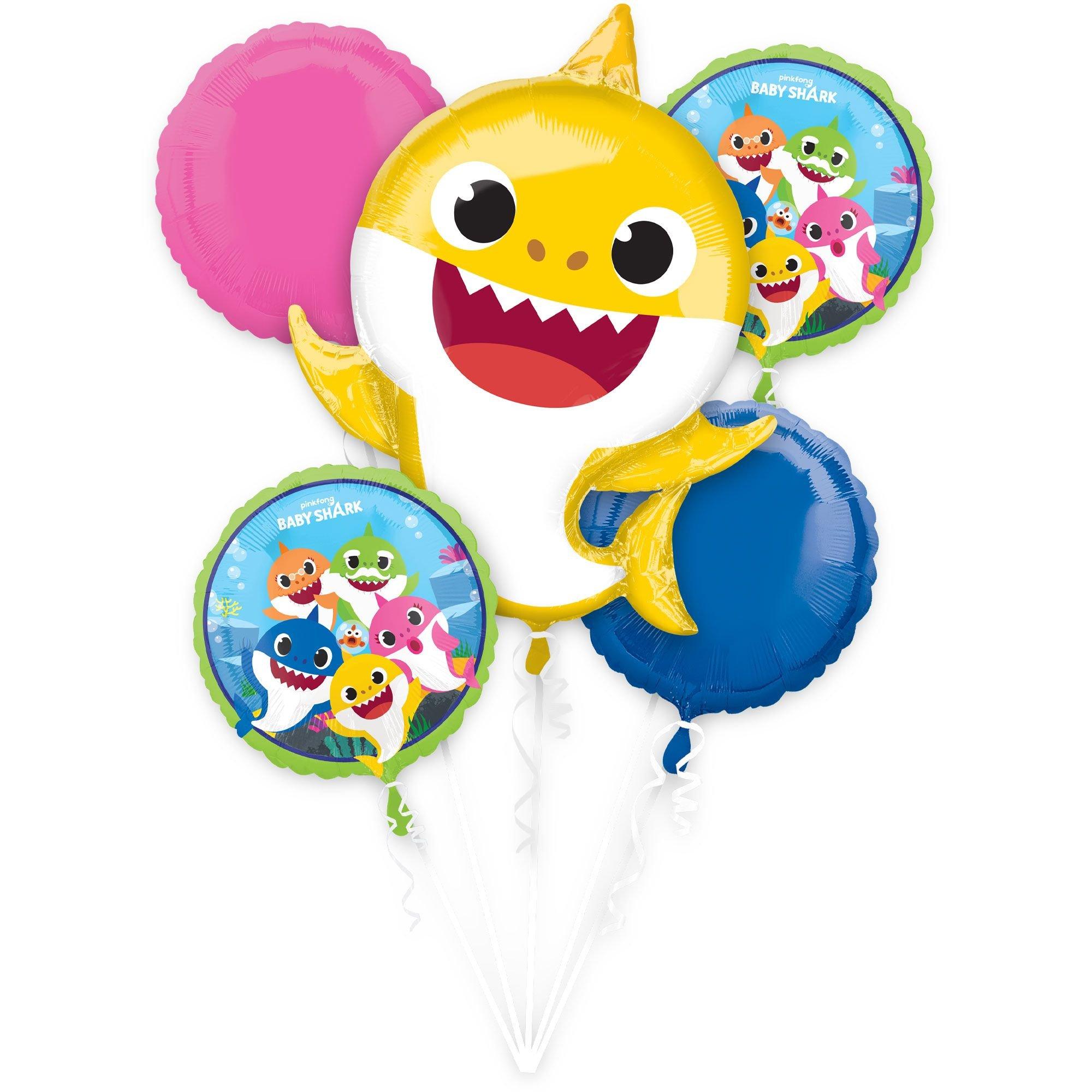 Baby Shark Foil Balloon Bouquet, 5pc