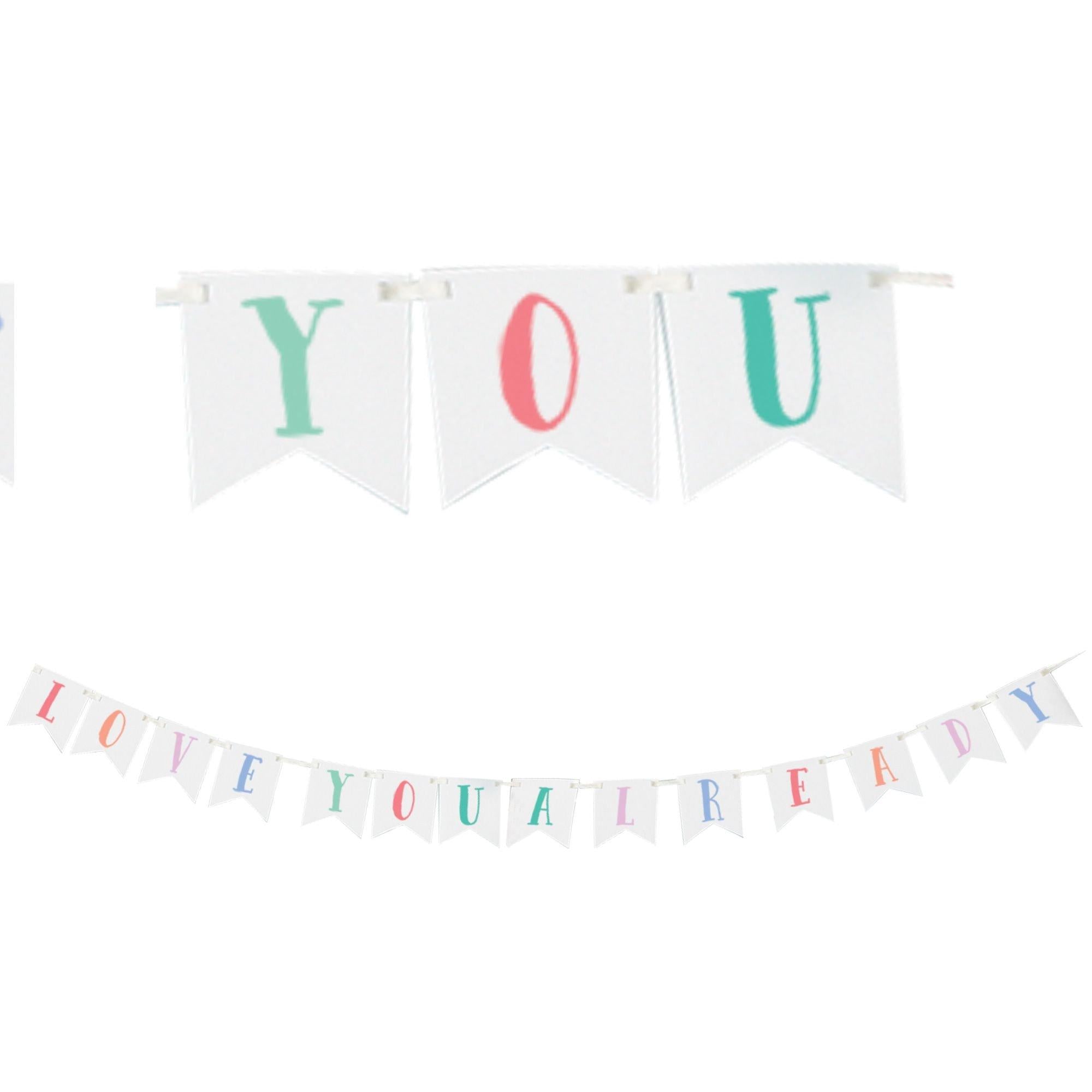Mini Love You Already Pennant Banners, 2ct