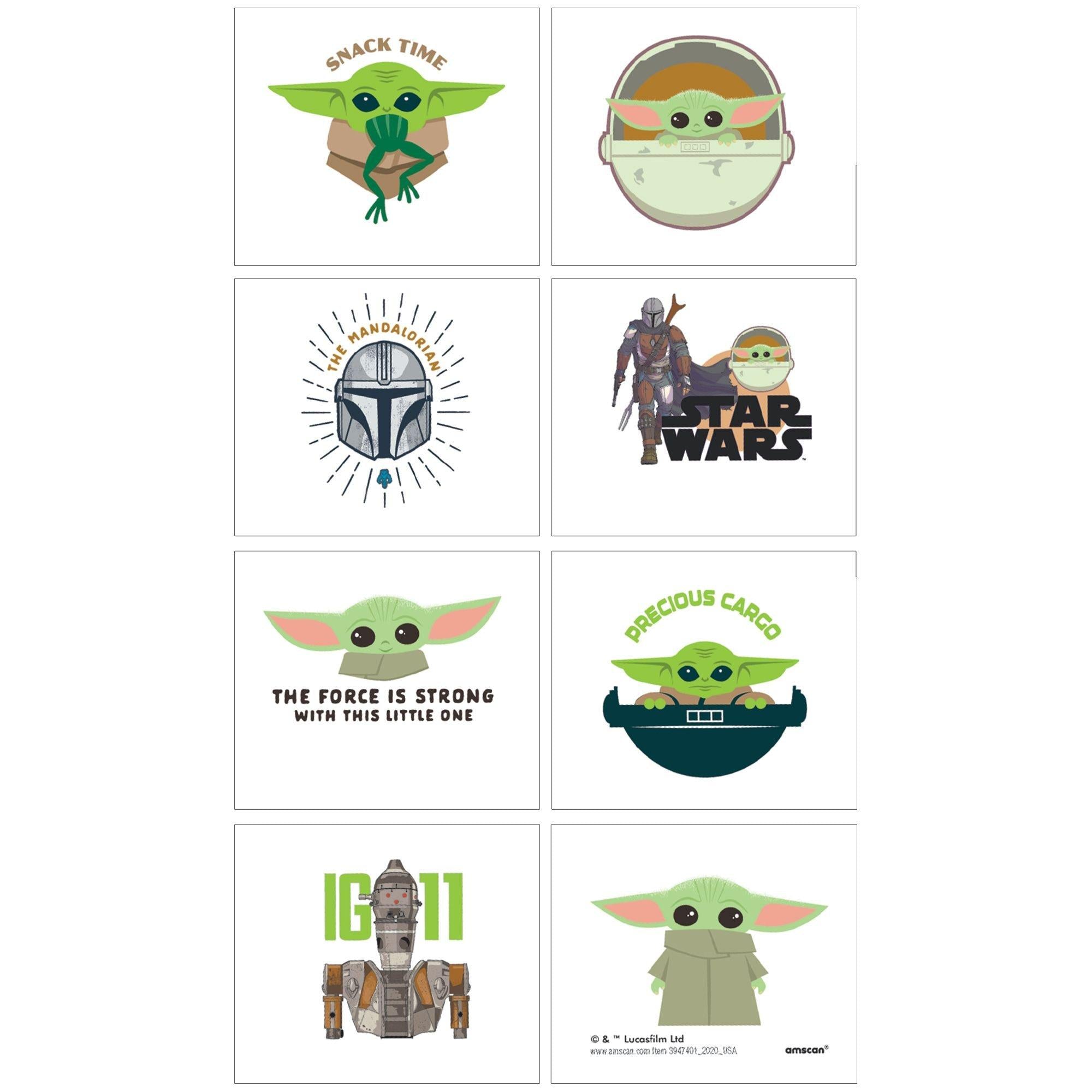 The Child Tattoos 1 Sheet - The Mandalorian