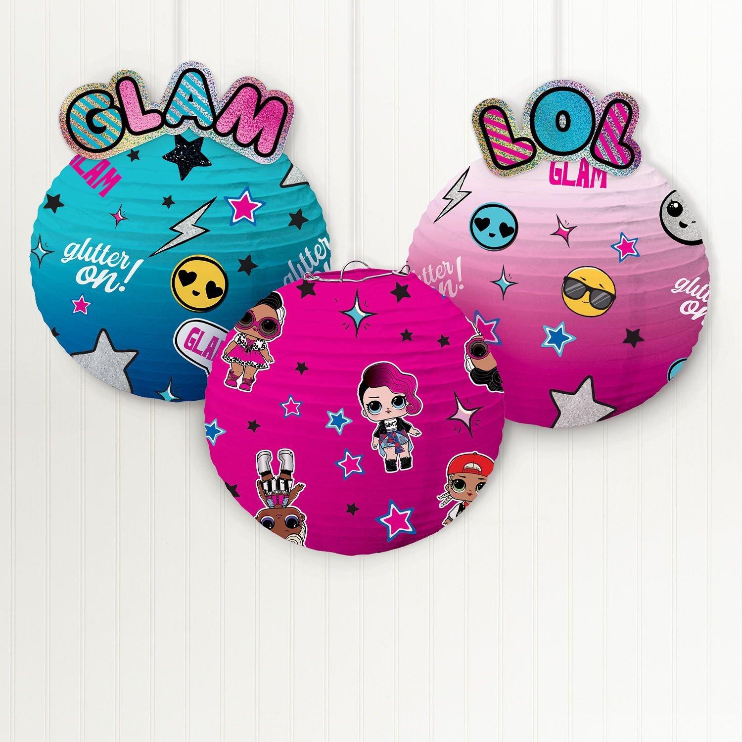 L.O.L. Surprise! Together 4-Eva Glam Paper Lanterns, 9.5in, 3ct