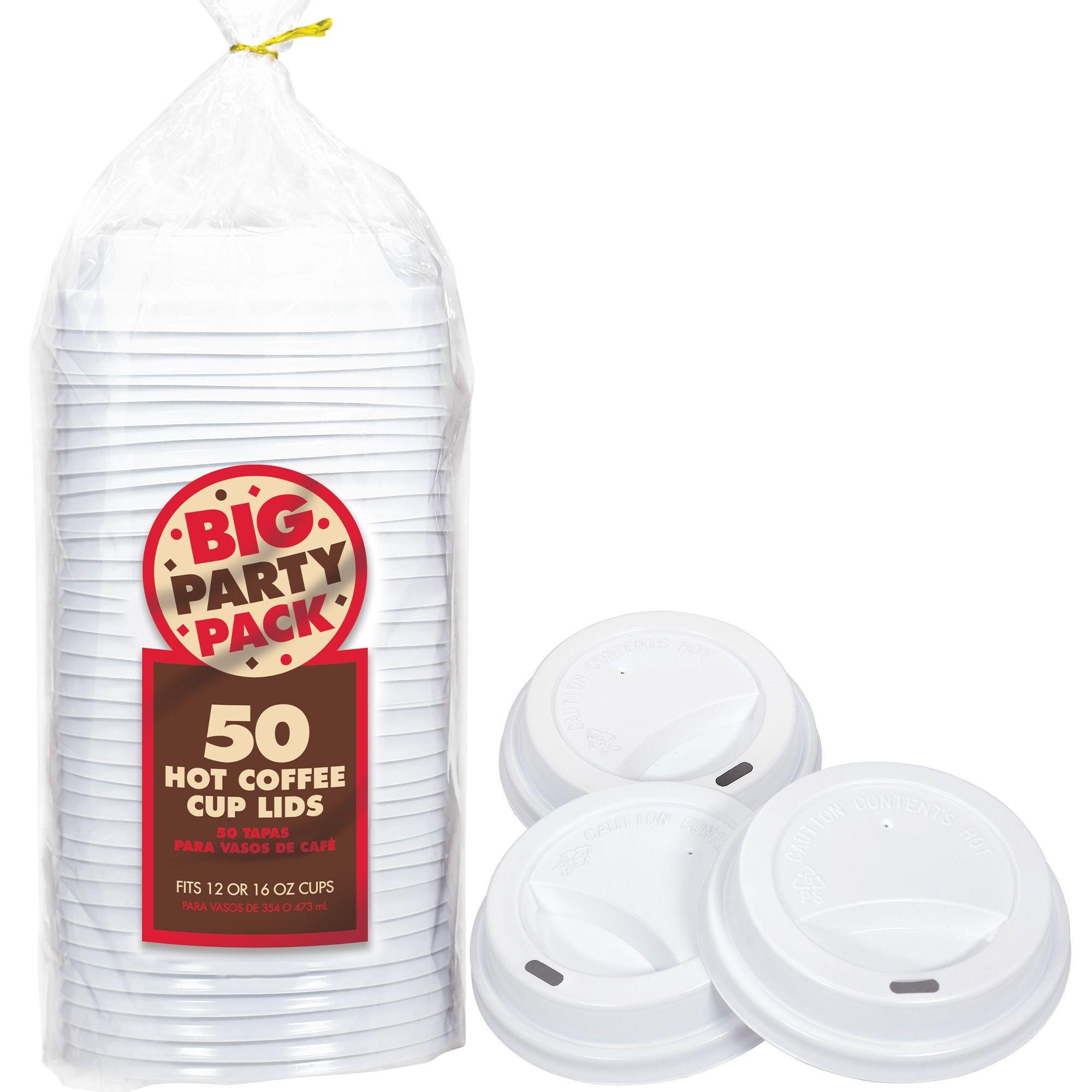 Plastic Coffee Cup Lids, 50ct
