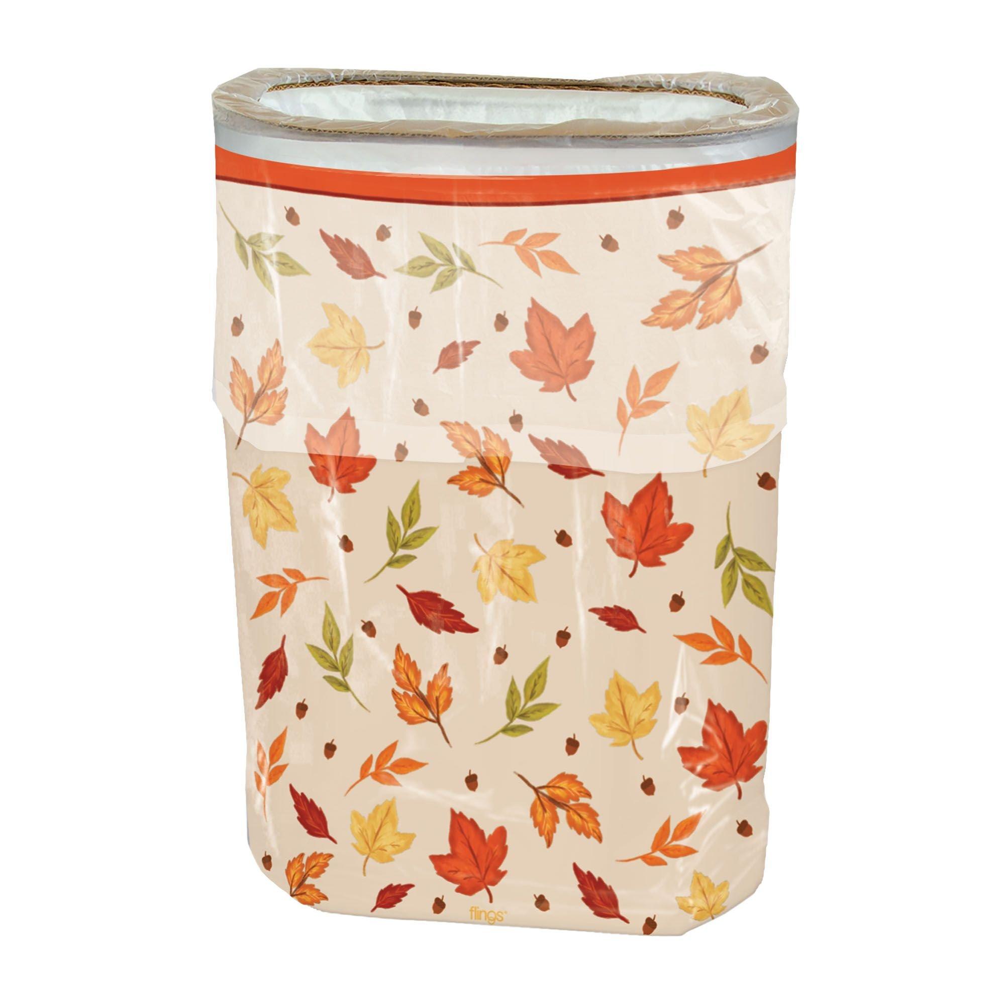 Fall Leaves Pop-Up Trash Bin, 13gal
