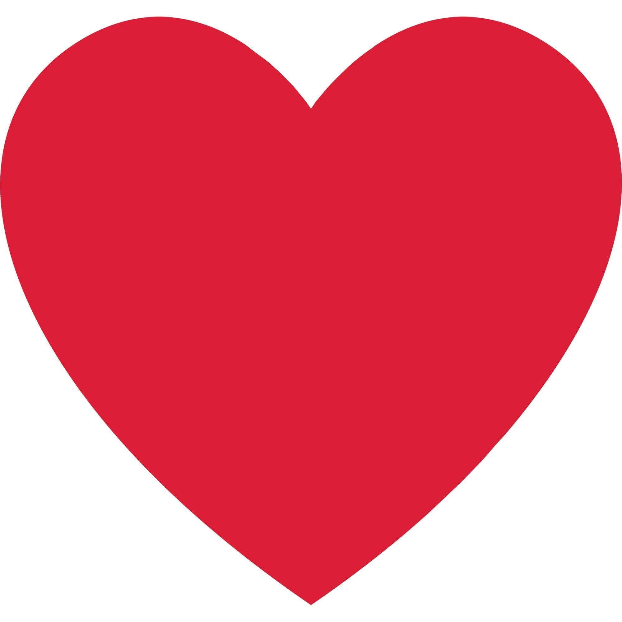 Red Heart Cardstock Cutout, 11in x 10.5in