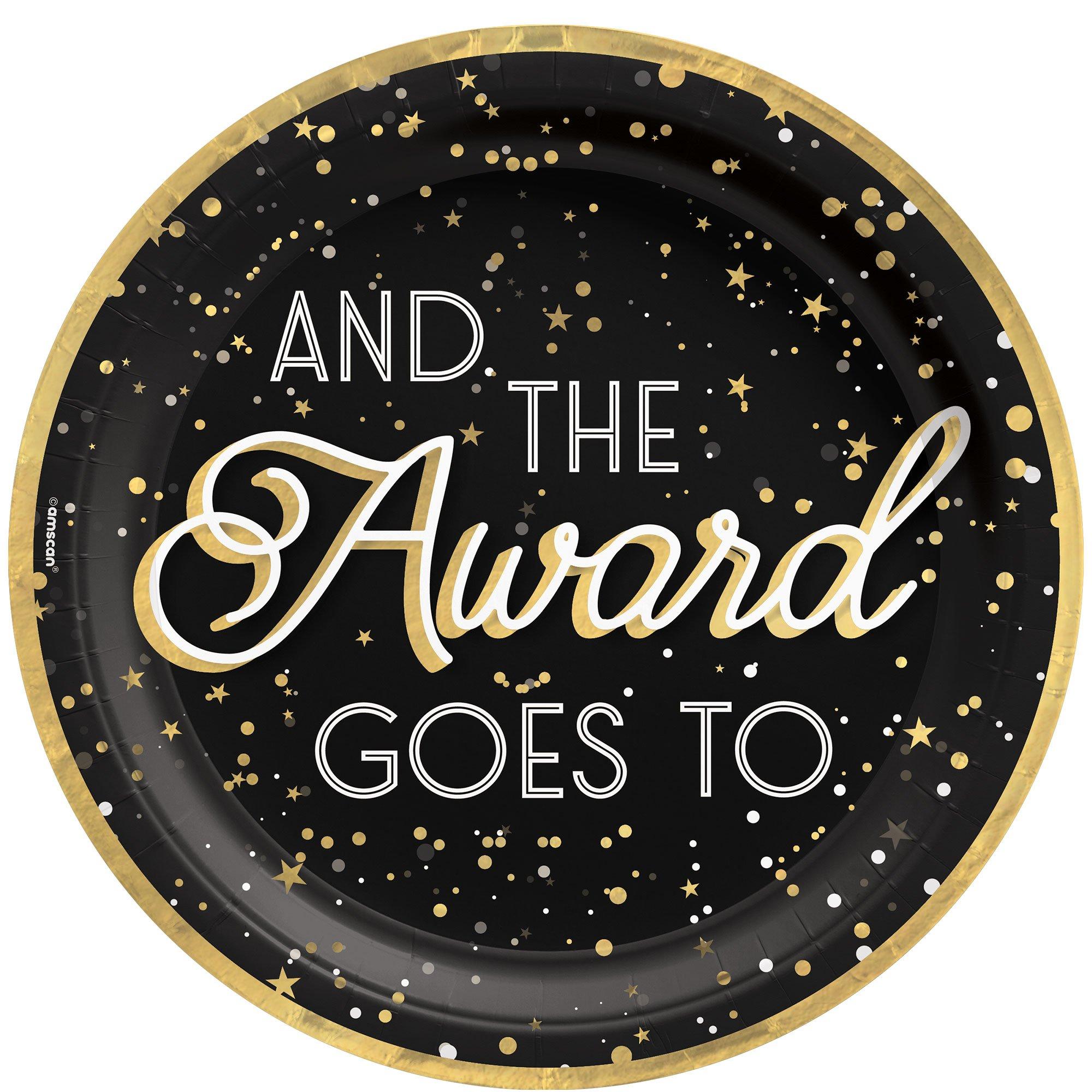 Metallic Awards Night Paper Dinner Plates, 10in, 20ct