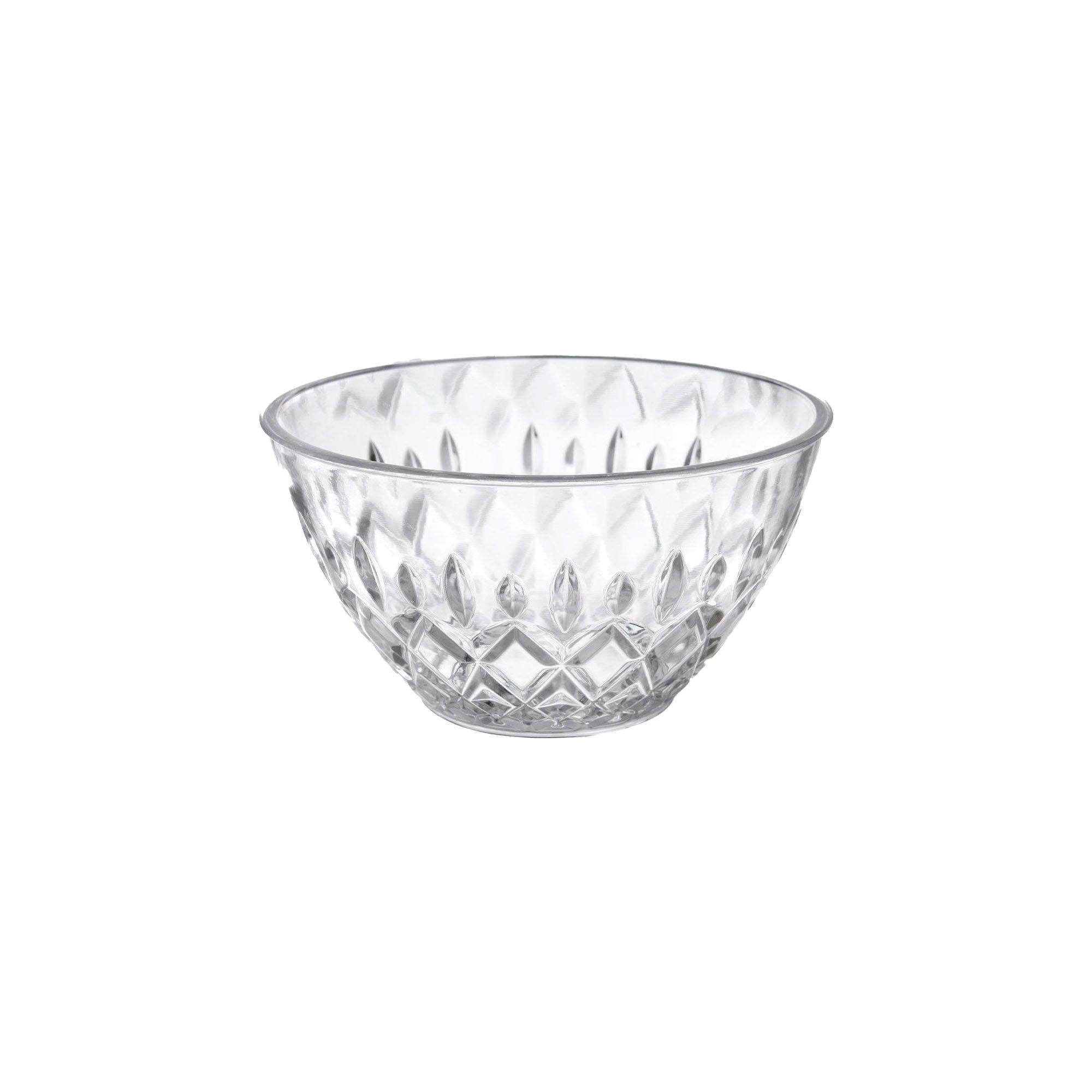 Crystal Cut Acrylic Serving Bowl, 5.5in