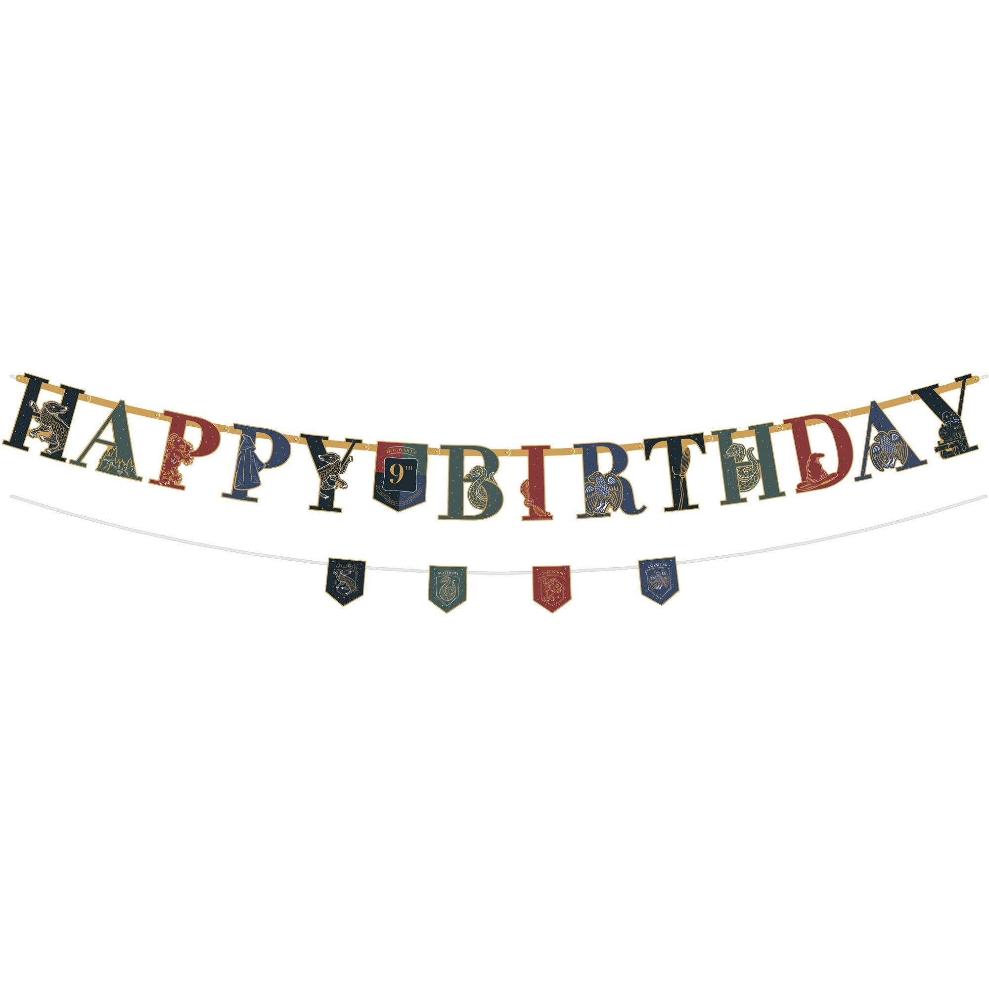 Hogwarts United Cardstock Birthday Banner Kit, 2ct - Harry Potter