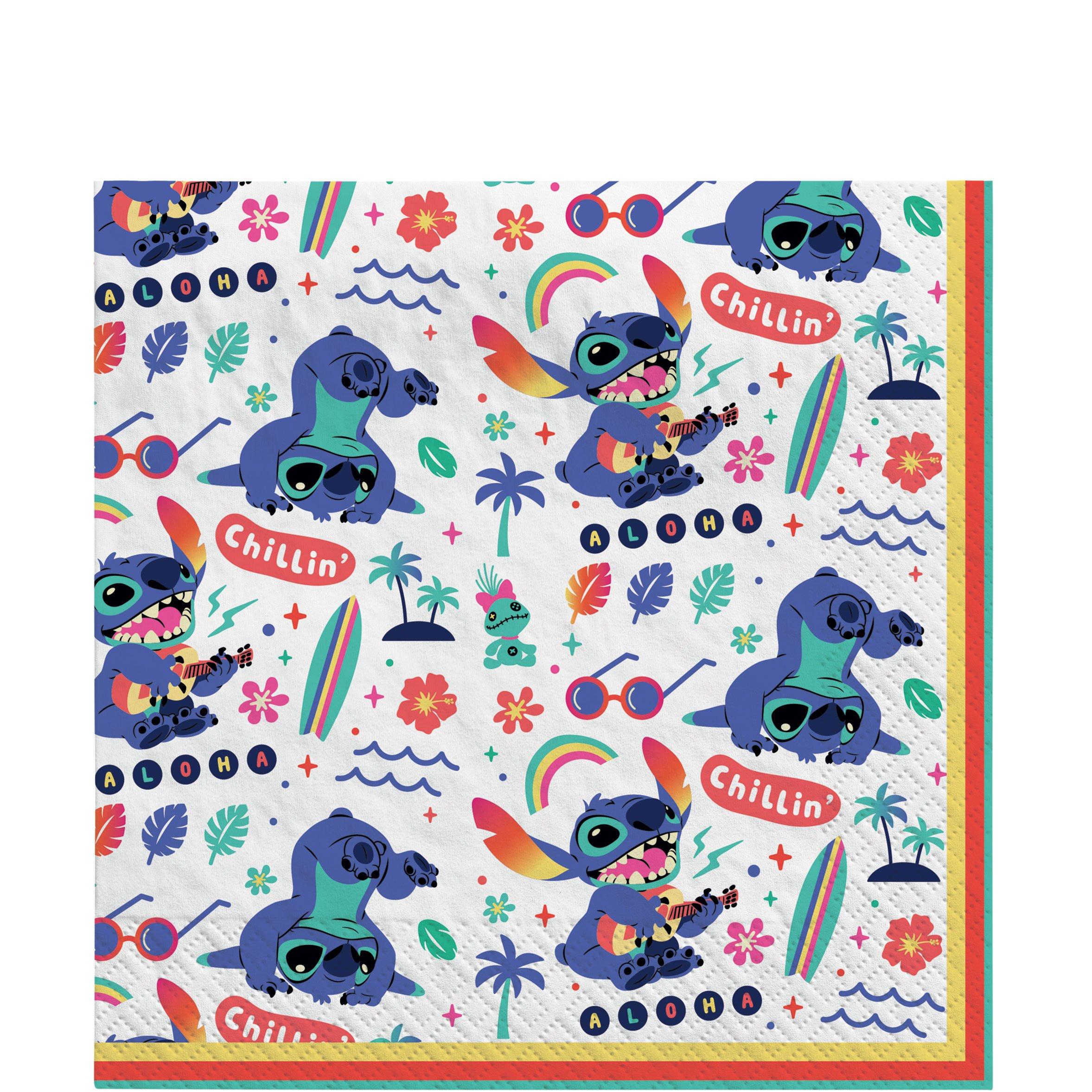Stitch Aloha Lunch Napkins, 6.5in, 16ct - Disney Lilo & Stitch