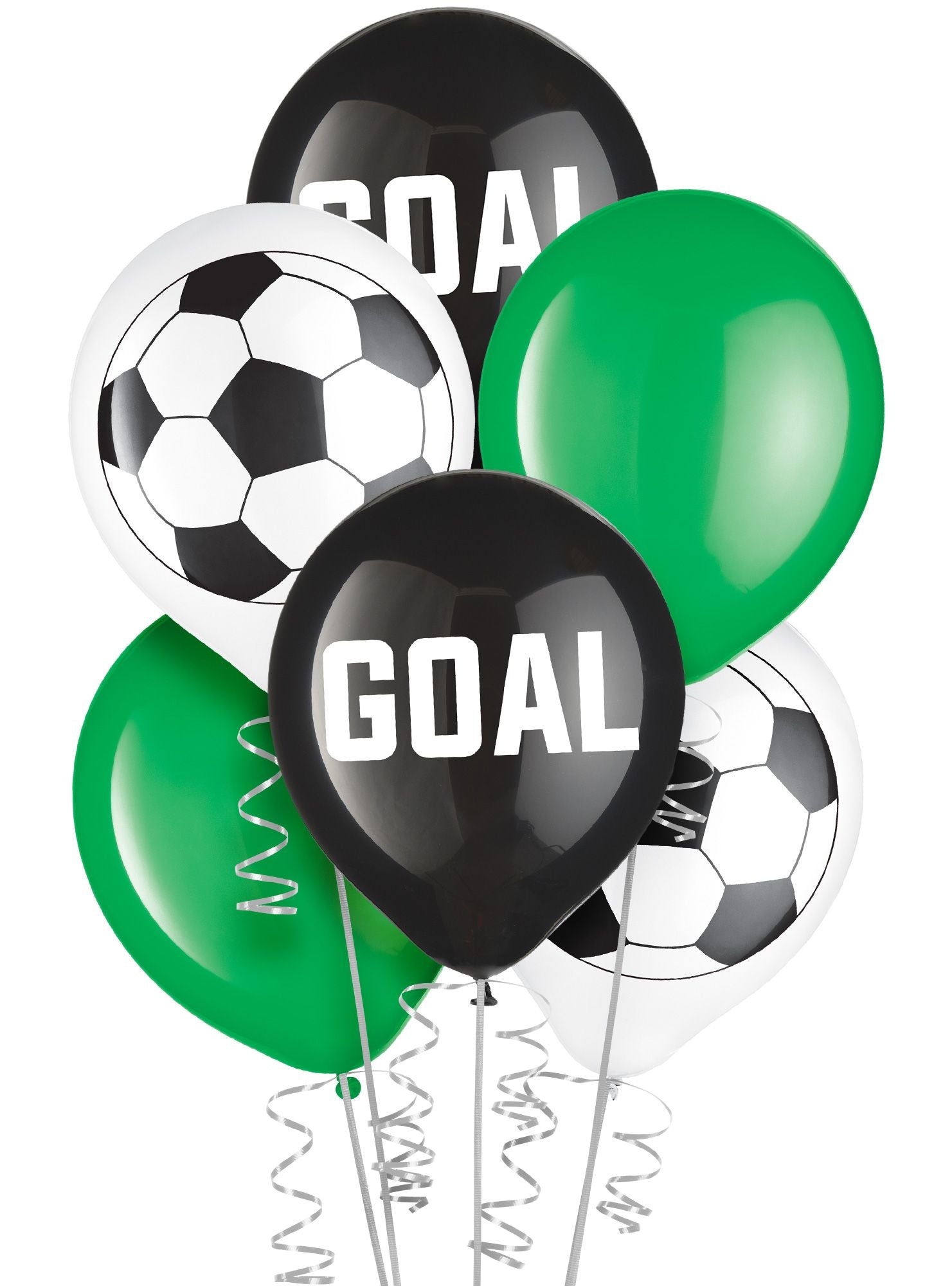 Soccer Latex Balloons, 12in, 6ct