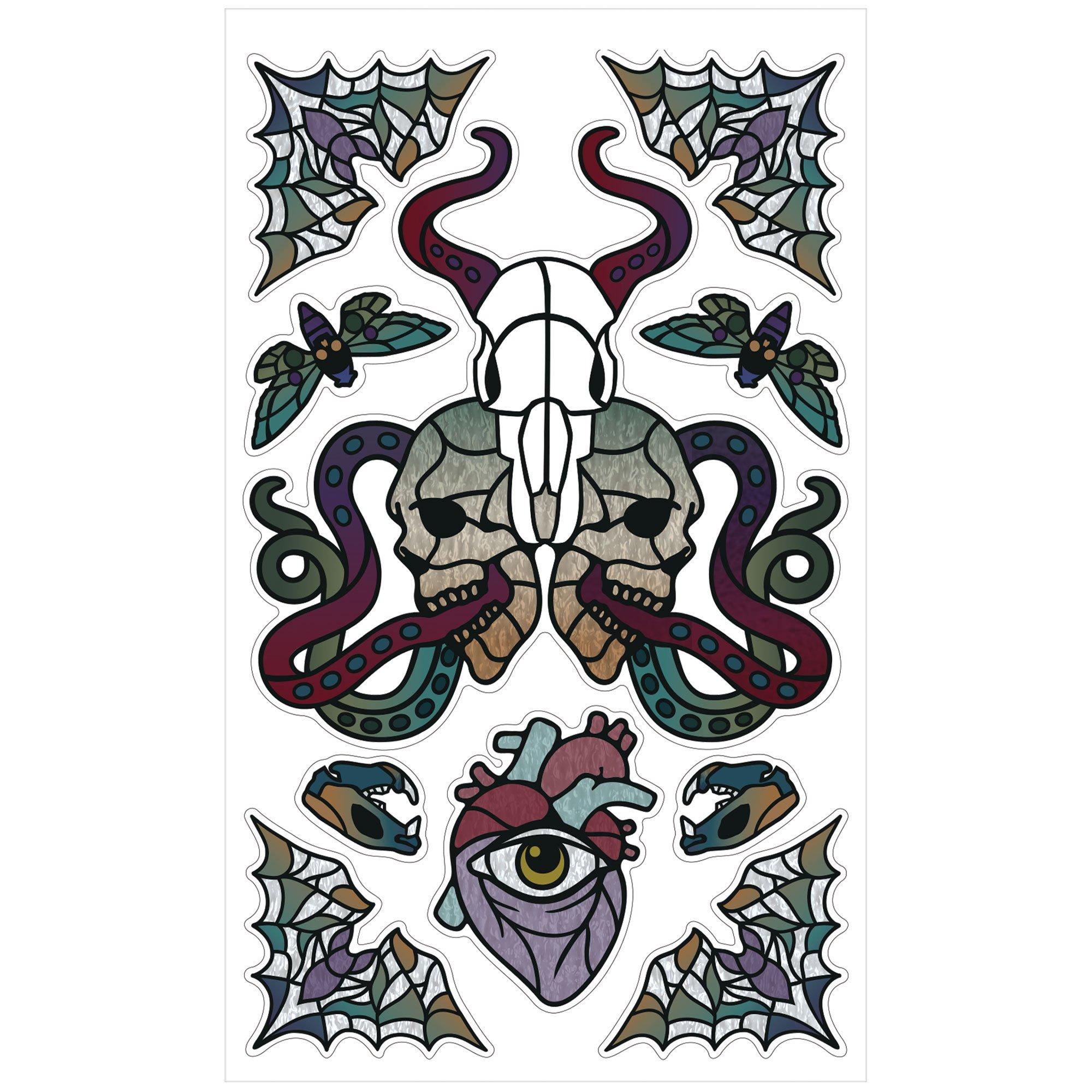 Dark Academia Vinyl Cling Decals, 10pc