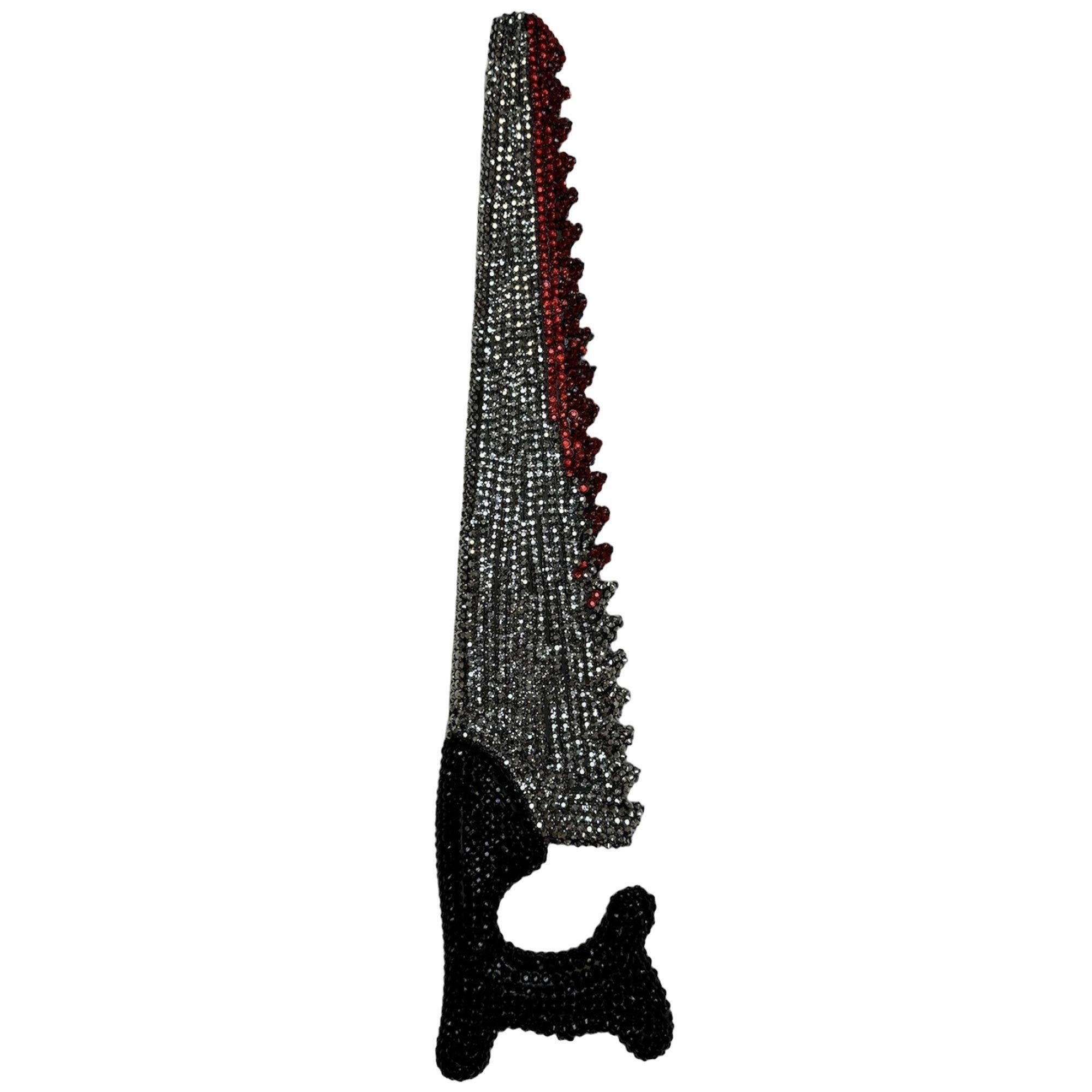 Rhinestone Dripping Blood Saw Prop