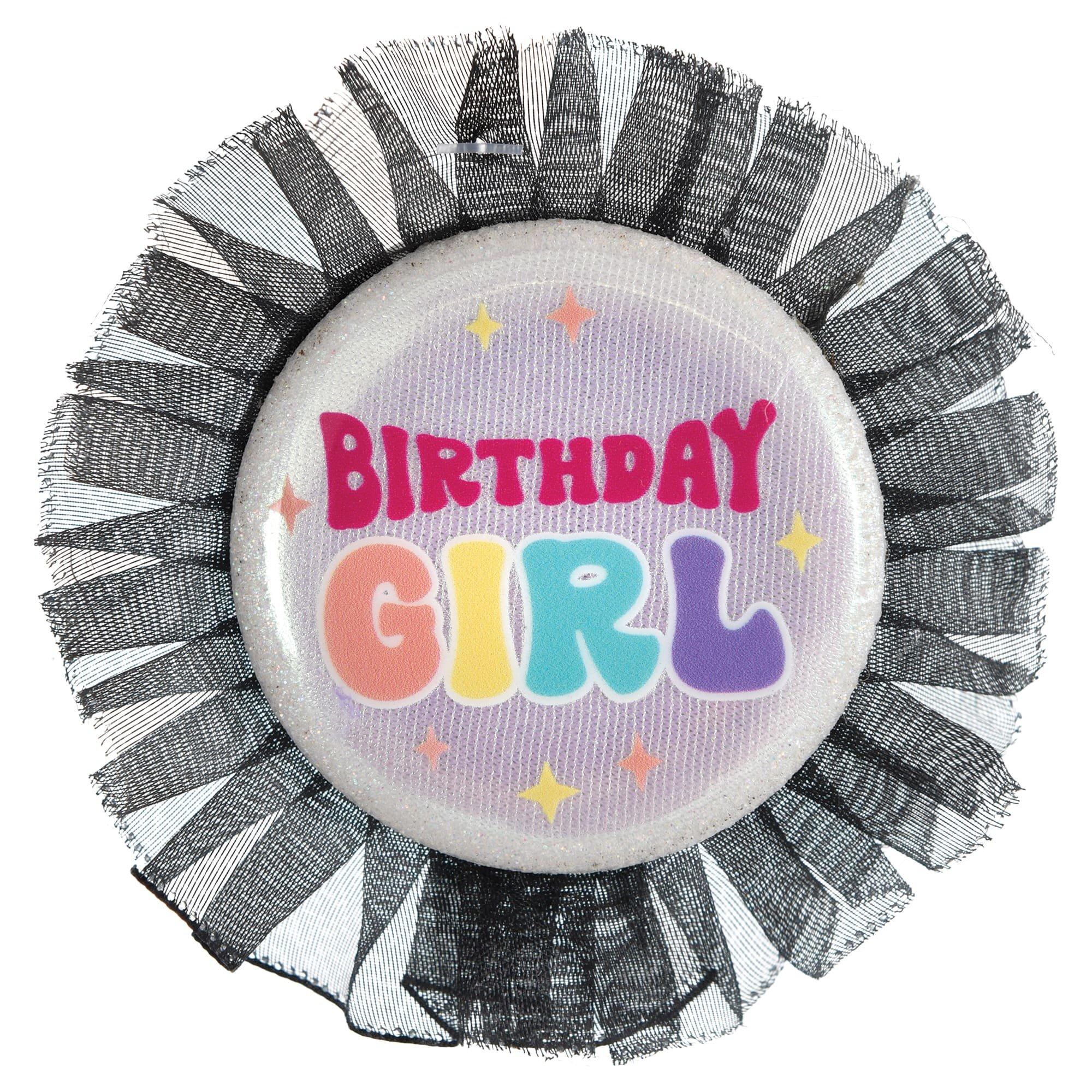 Iridescent Birthday Girl Badge