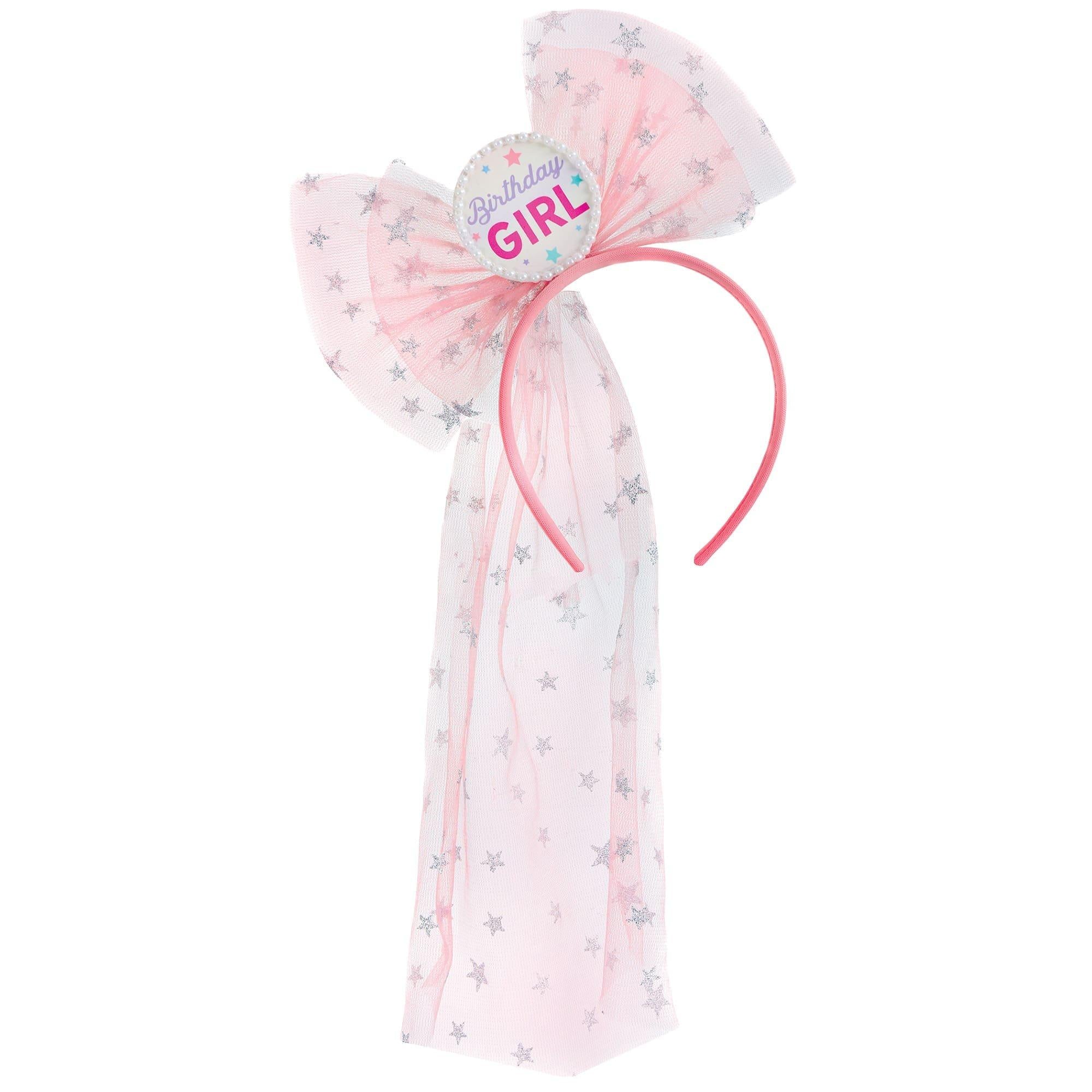 Iridescent Birthday Girl Bow Headband